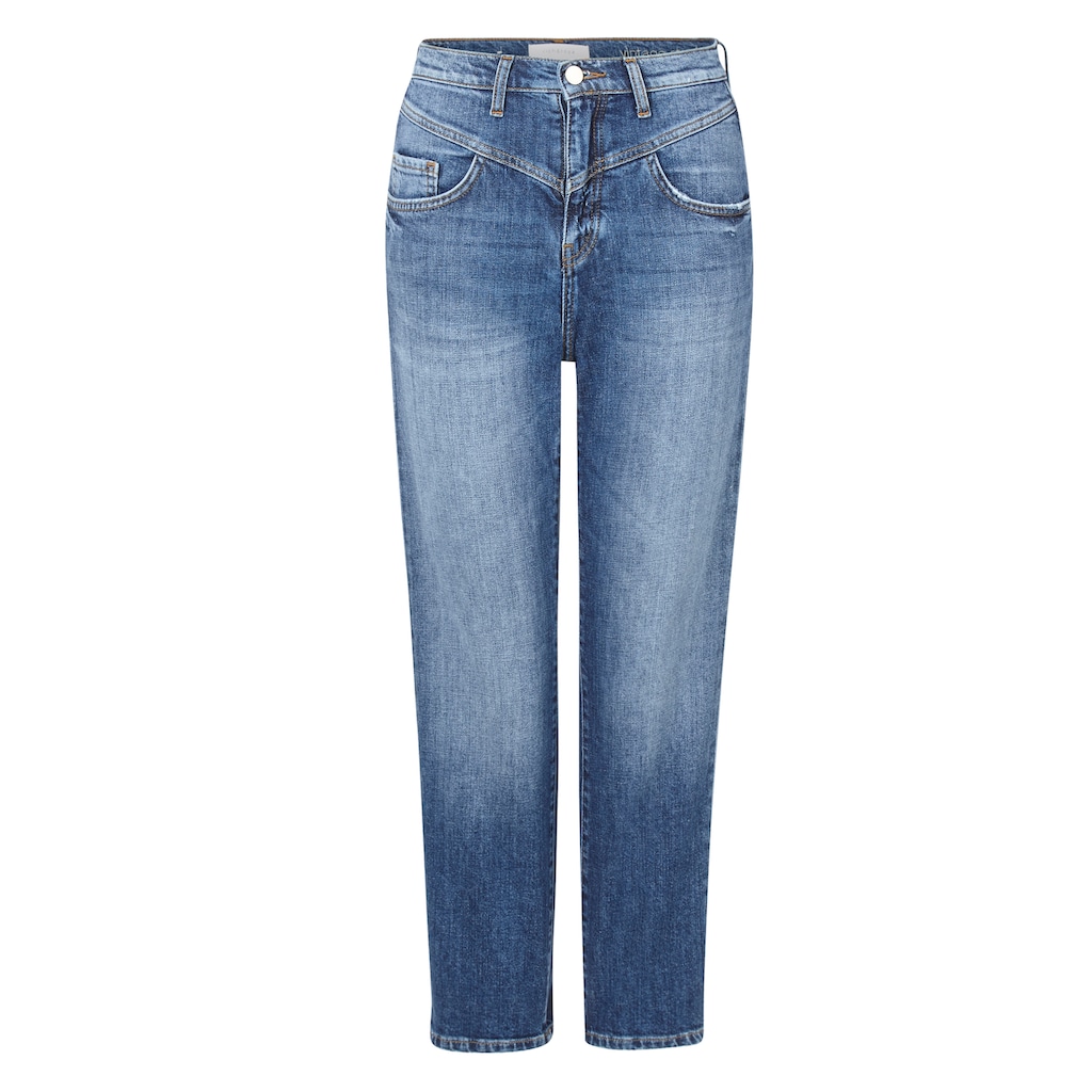 Rich & Royal Boyfriend-Jeans, mit V-Yoke vorne