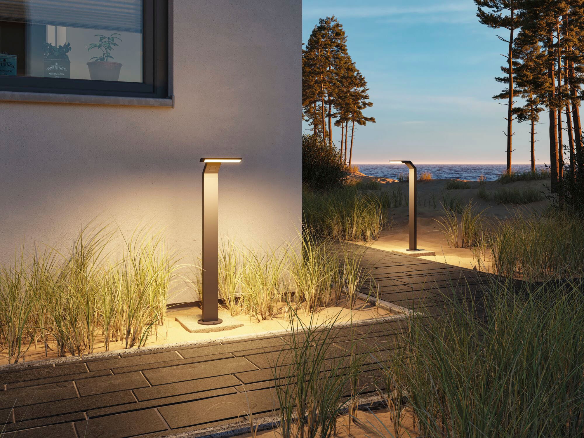 Paulmann LED Gartenleuchte »Zenera 1 3000K | Pollerleuchte flammig-flammig, BAUR 230V anthrazit«, seewasserresistent kaufen