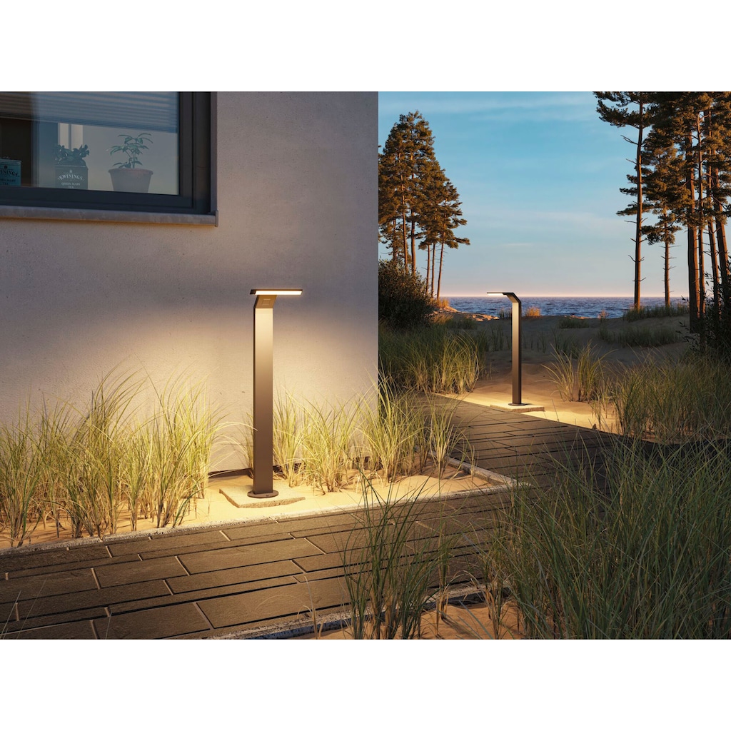 Paulmann LED Gartenleuchte »Zenera 230V Pollerleuchte 3000K anthrazit«, 1 flammig-flammig