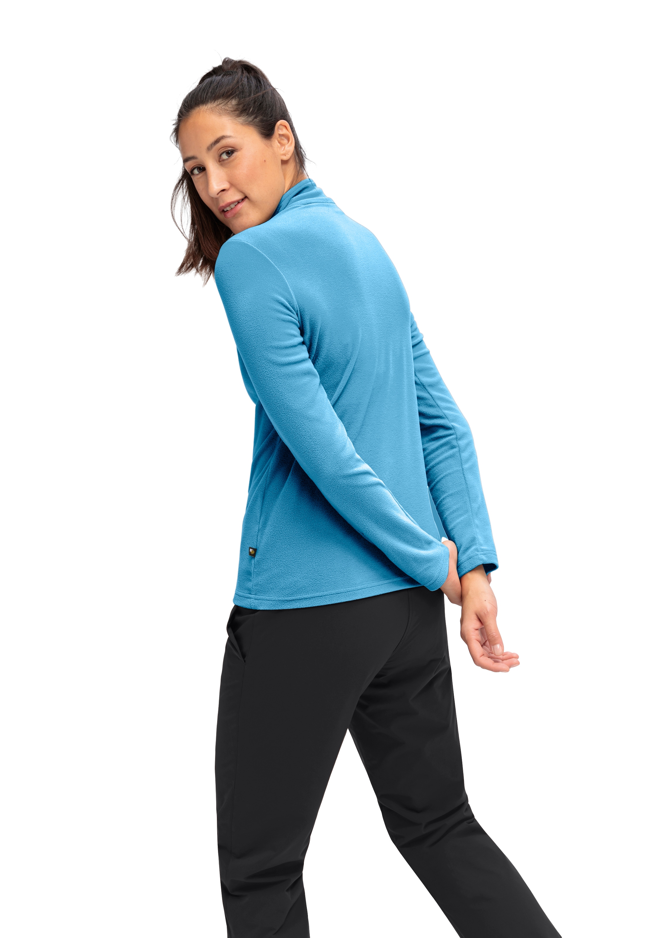 Maier Sports Fleecepullover »Denise HZ W«, Damen Midlayer, pflegeleichtes Half-Zip Fleece
