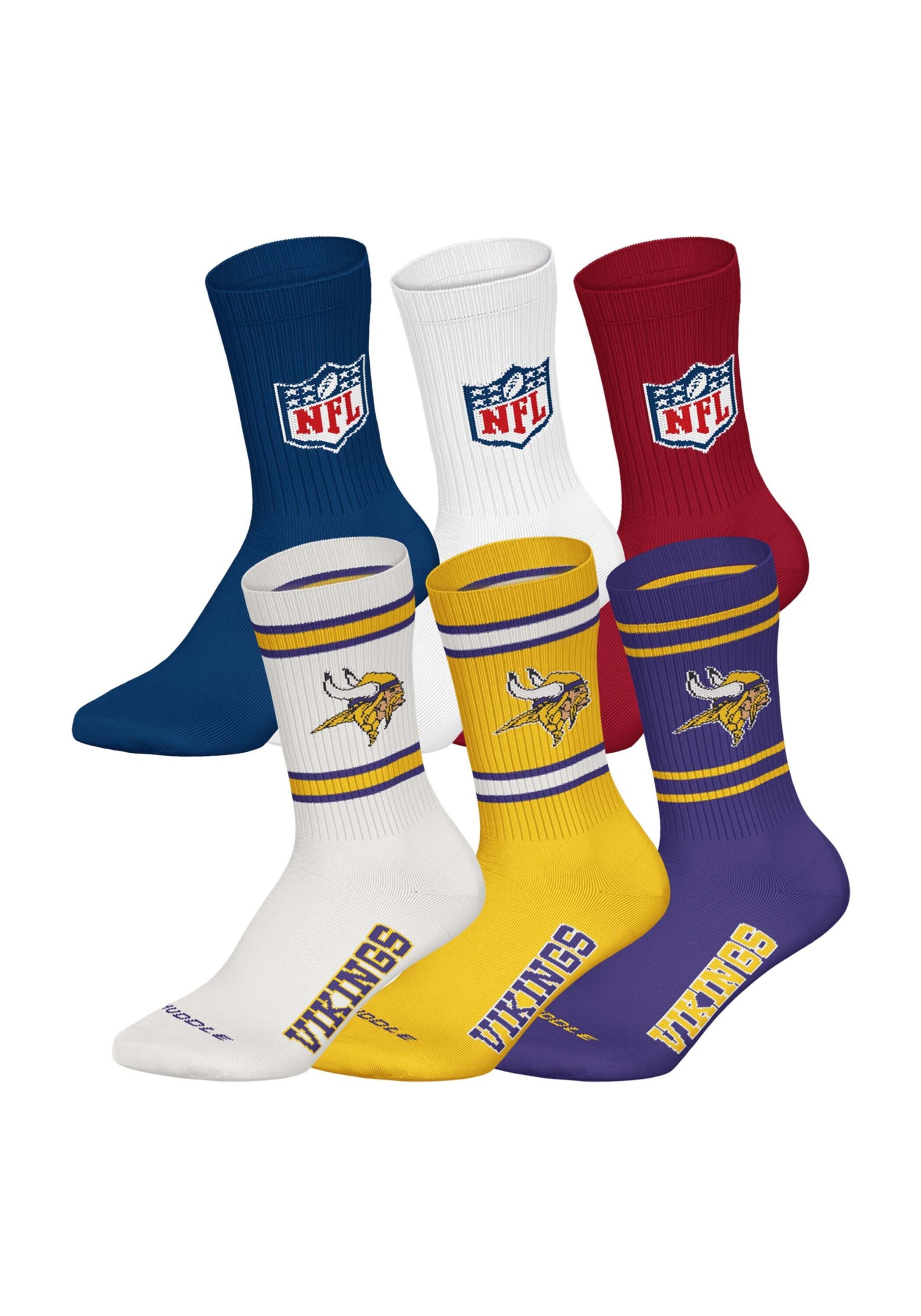 NFL Kurzsocken "Socken NFL 6Pack Crew Socks 6er Pack"