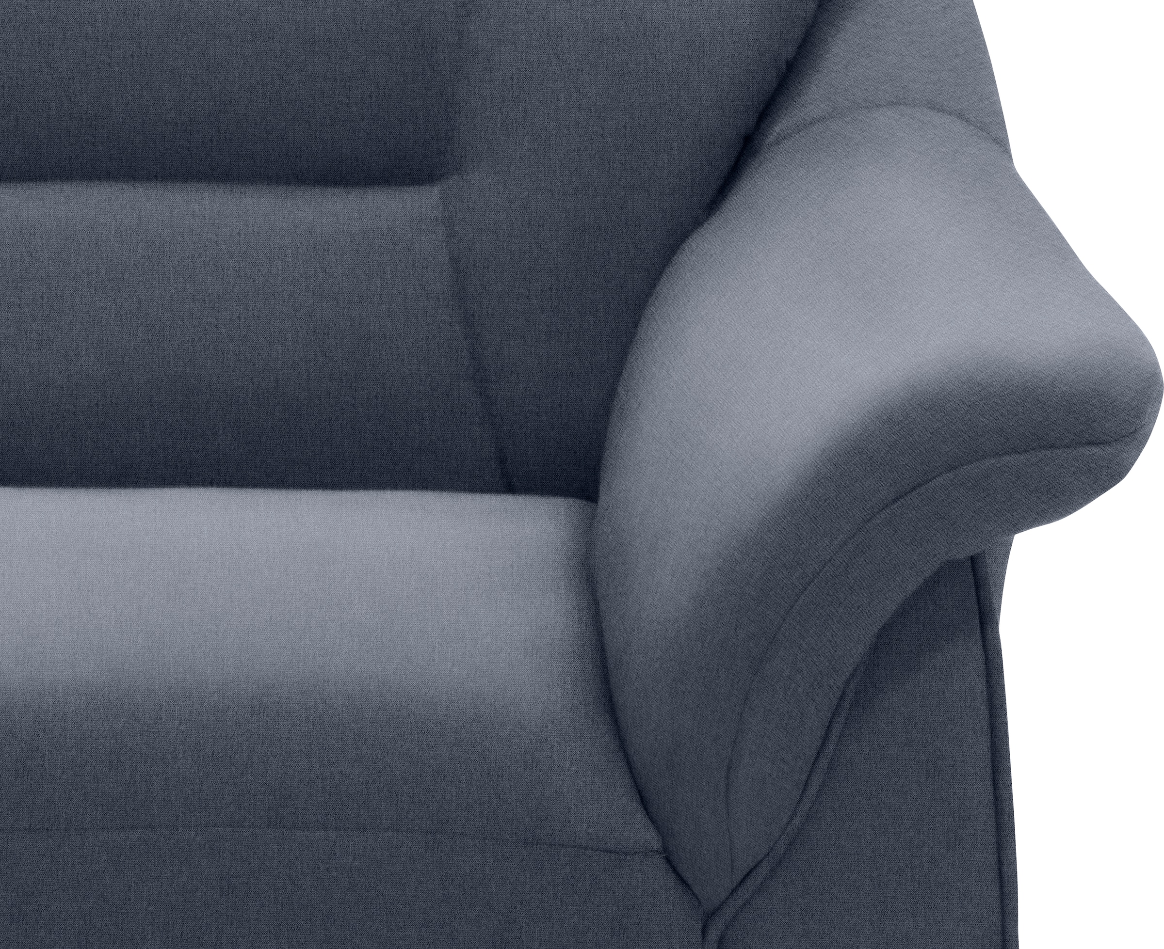 DOMO collection Ecksofa »Faenza für kleine Räume, Stellmaße 232,176cm, komfortabel, L-Form«, mit Ottomane, zeitlos, elegante Armlehnen, wahlweise mit Bettfunktion