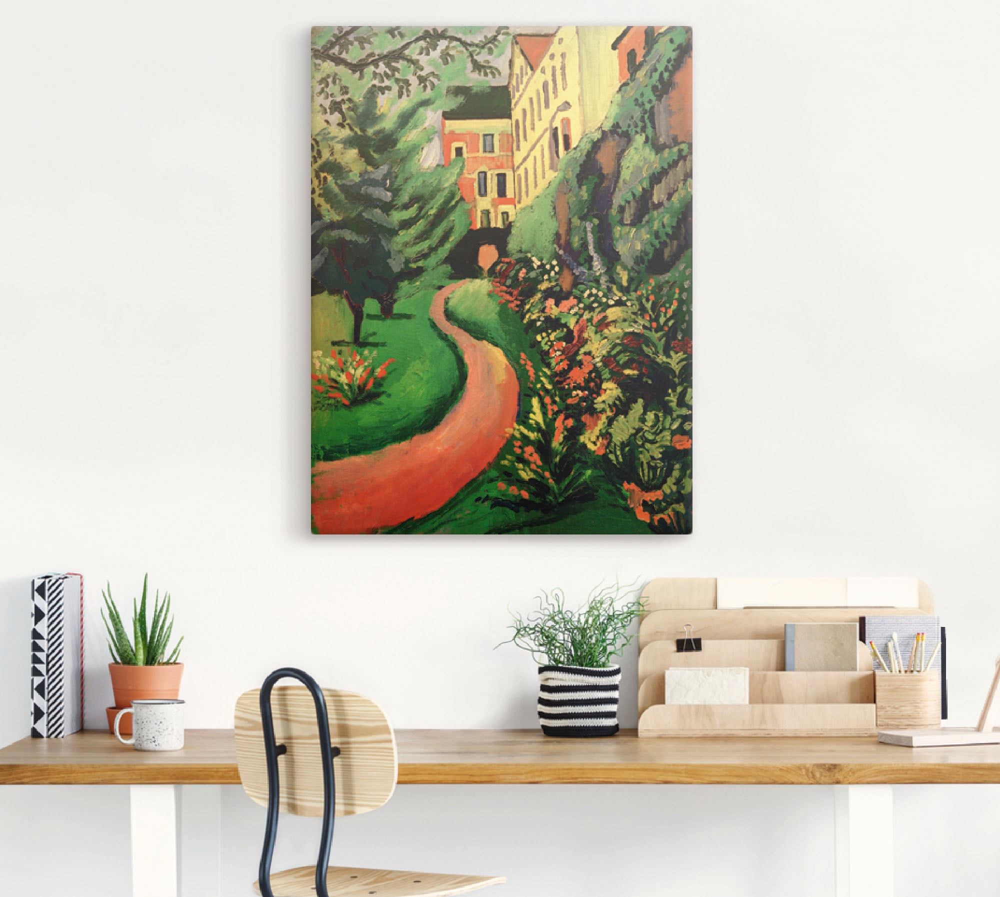 Artland Wandbild »Unser Garten mit blühenden Rabatten«, Garten, (1 St.), als Leinwandbild, Poster in verschied. Größen