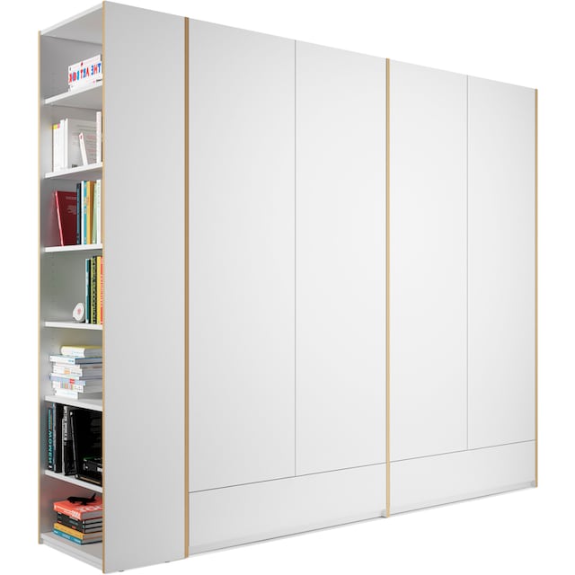 Müller SMALL LIVING Kleiderschrank »Modular Plus Variante 4«, 2 Schubladen, Anbauregal  wahlweise links oder rechts montierbar | BAUR