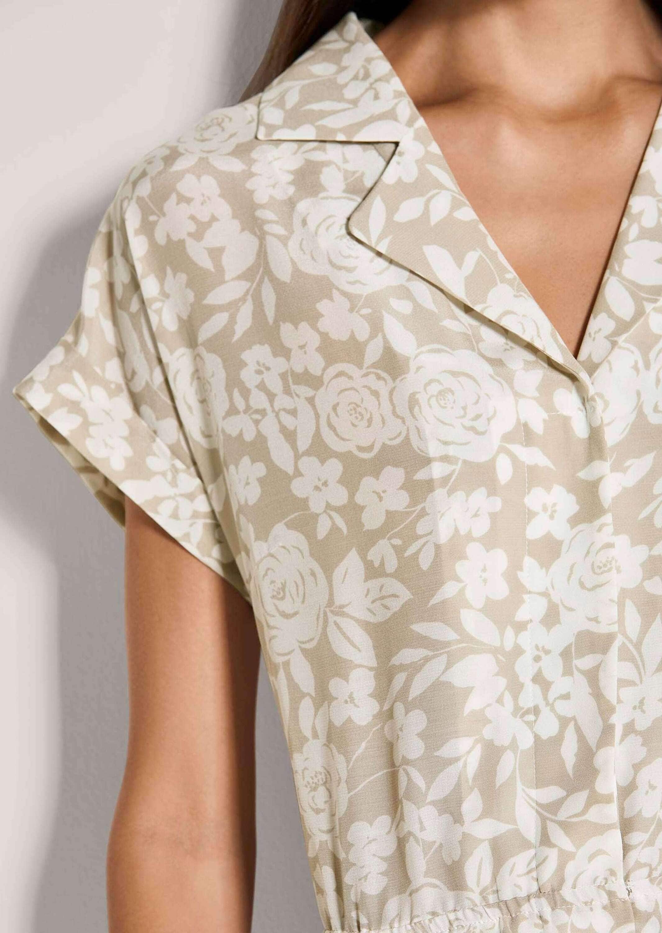 MADELEINE Midikleid »Hemdblusenkleid Sommerkleid mit floralem Design« Kleid mit Perlmuttknöpfe