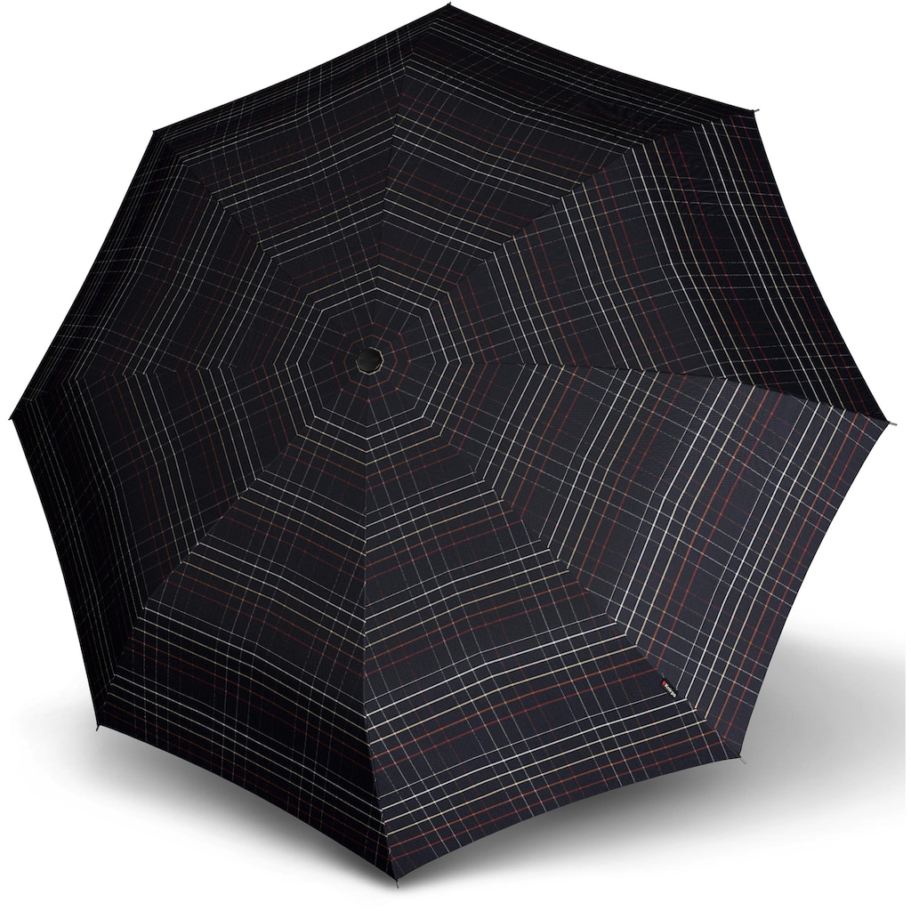 Knirps® Taschenregenschirm »T.200 Medium Duomatic, Check Black«