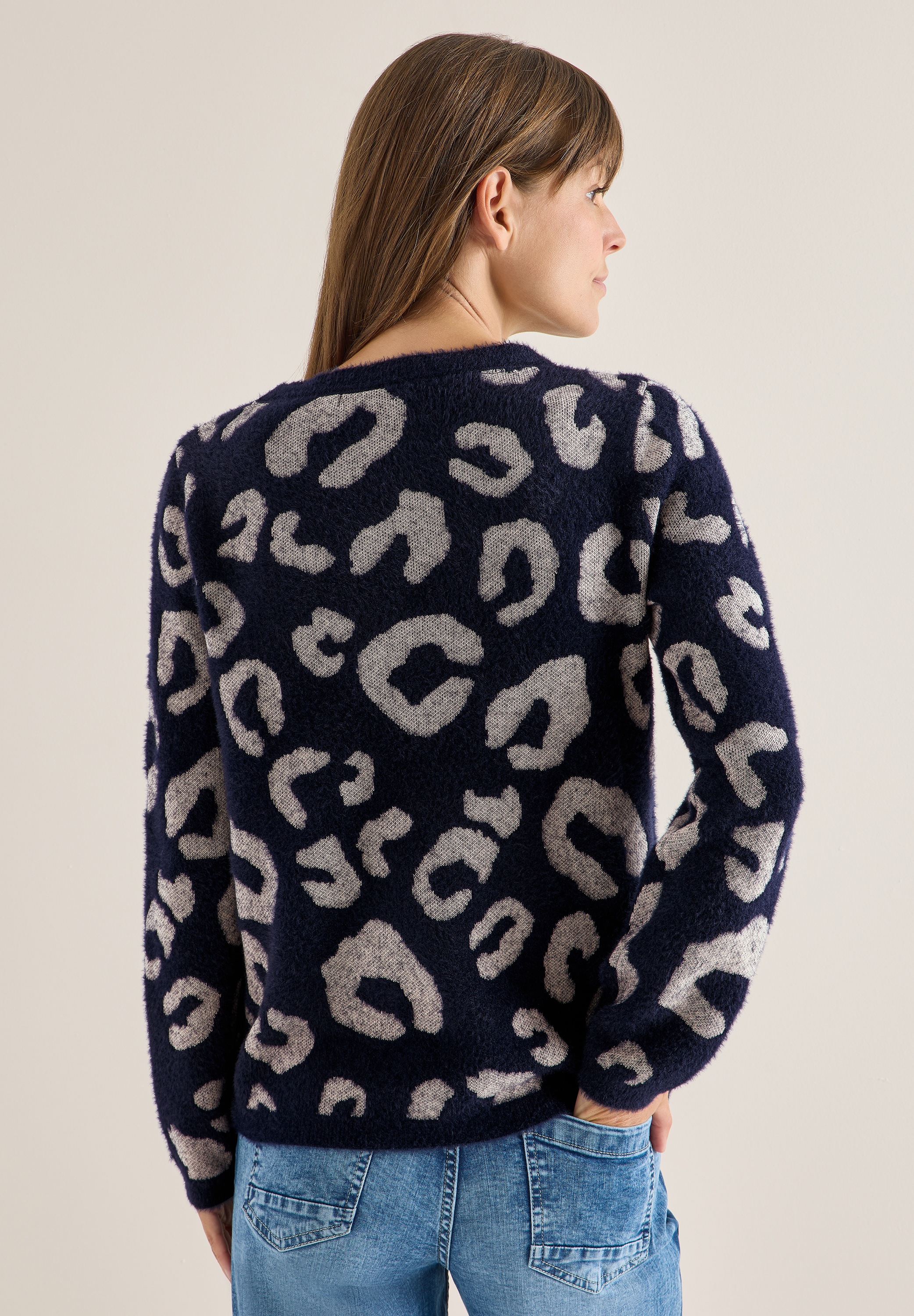 Cecil Strickpullover, mit Leomuster