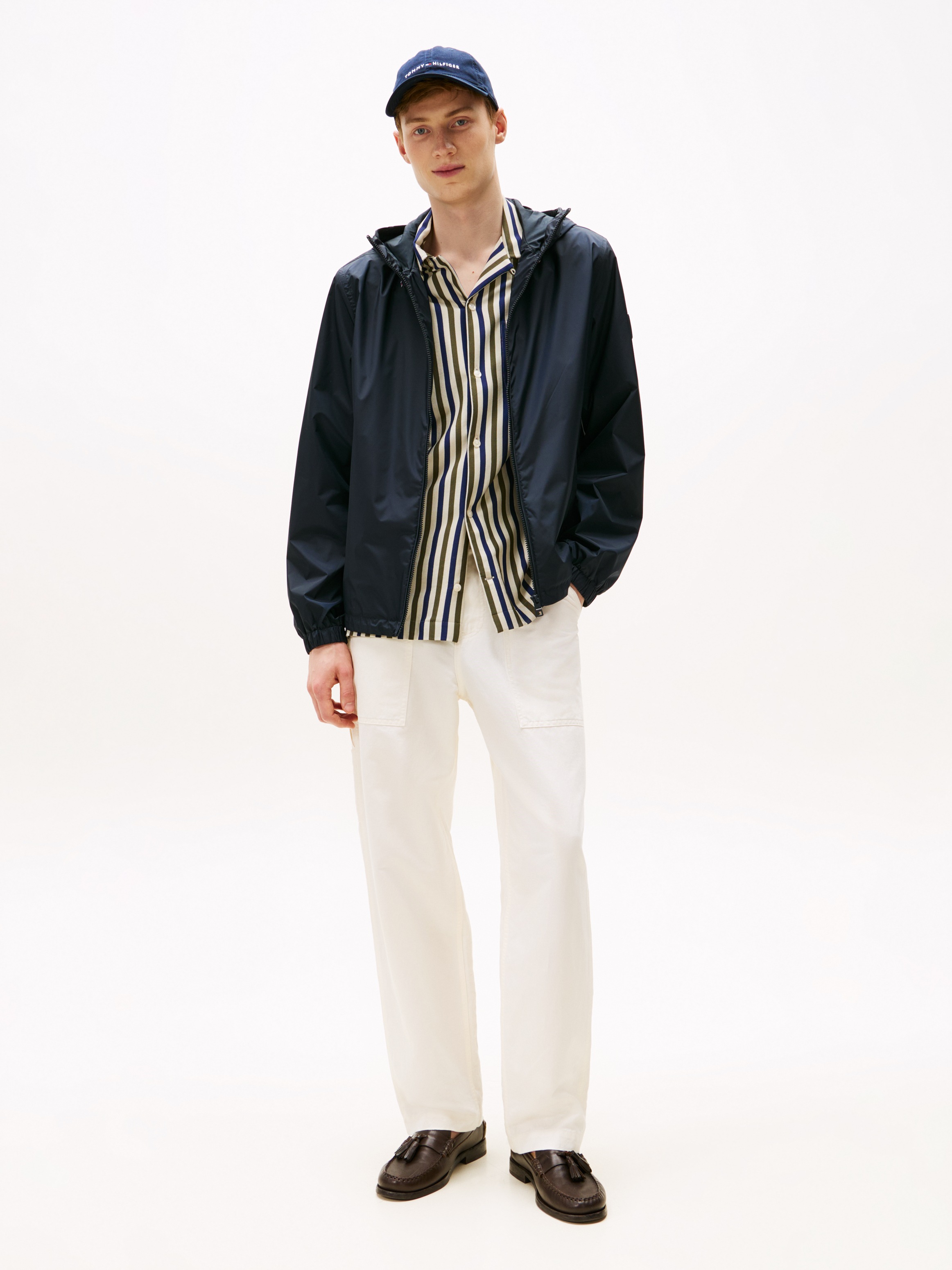 Tommy Hilfiger Blouson "RWB HOODED JACKET", mit Kapuze, elastische Bündchen günstig online kaufen
