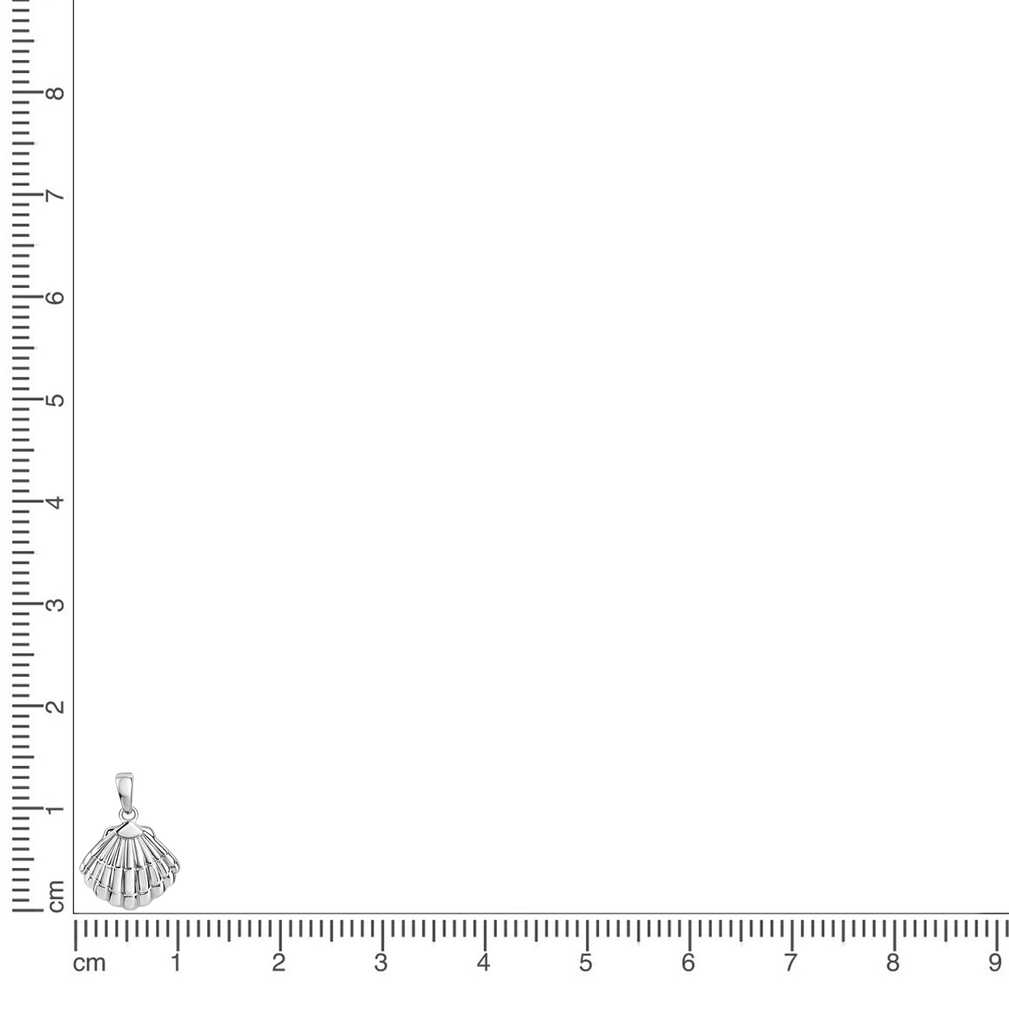 Vivance Kettenanhänger »925/- Sterling Silber rhodiniert Muschel«