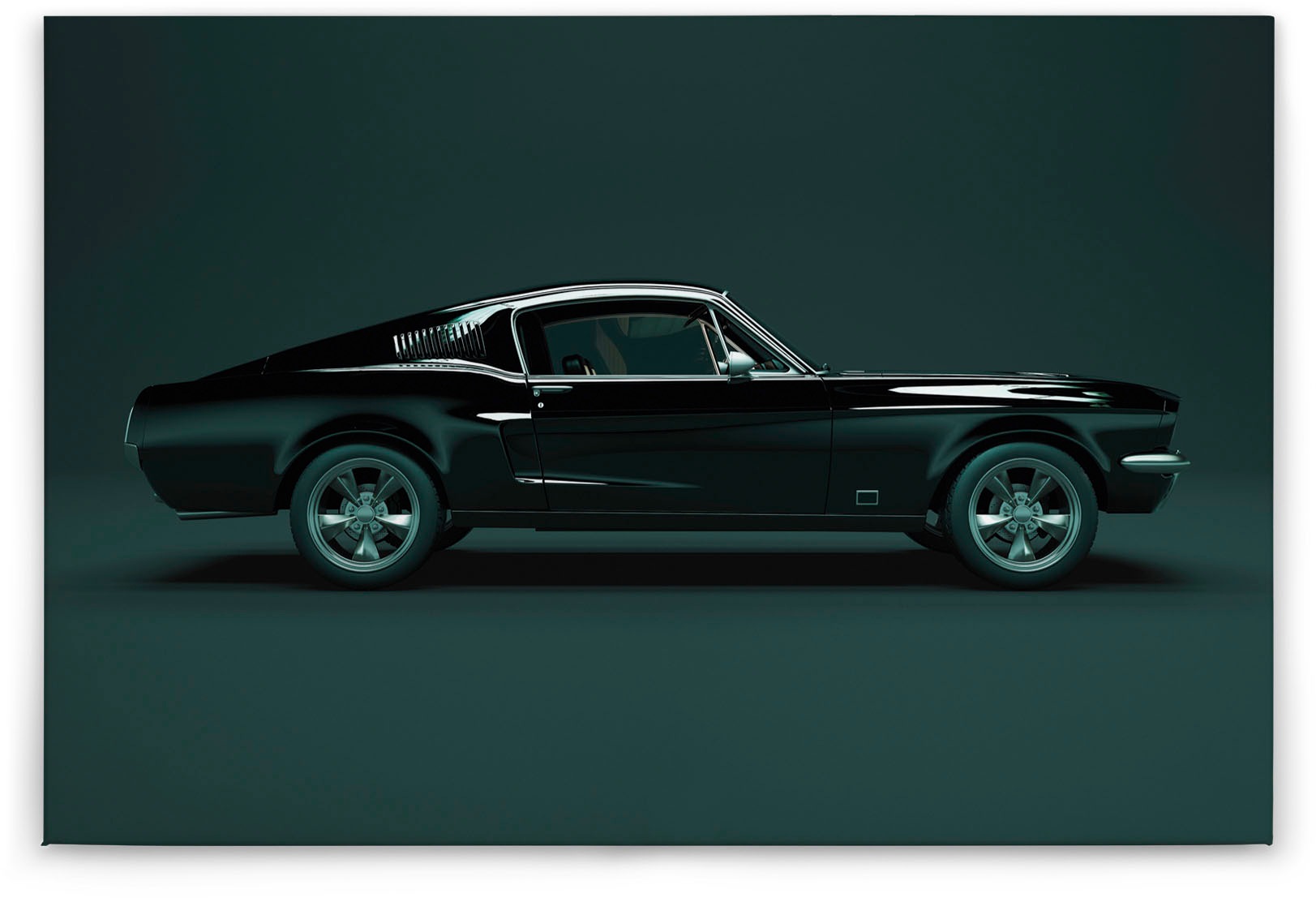 A.S. Création Leinwandbild »mustang«, Kunst-Auto-Kinder, (1 St.), Keilrahmen Bild Oldtimer Auto Leinwand-Bild Wohnzimmer modern Wandbild