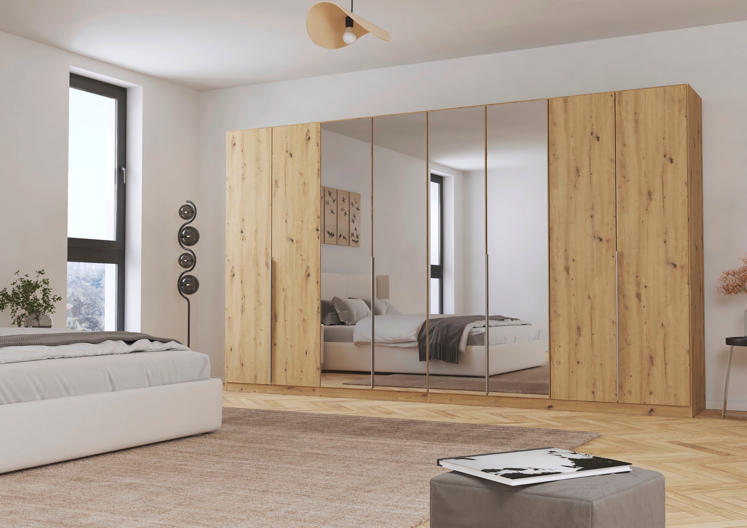 OTTO home Drehtürenschrank "Kleiderschrank Schrank Garderobe AGORDO mit Dek günstig online kaufen