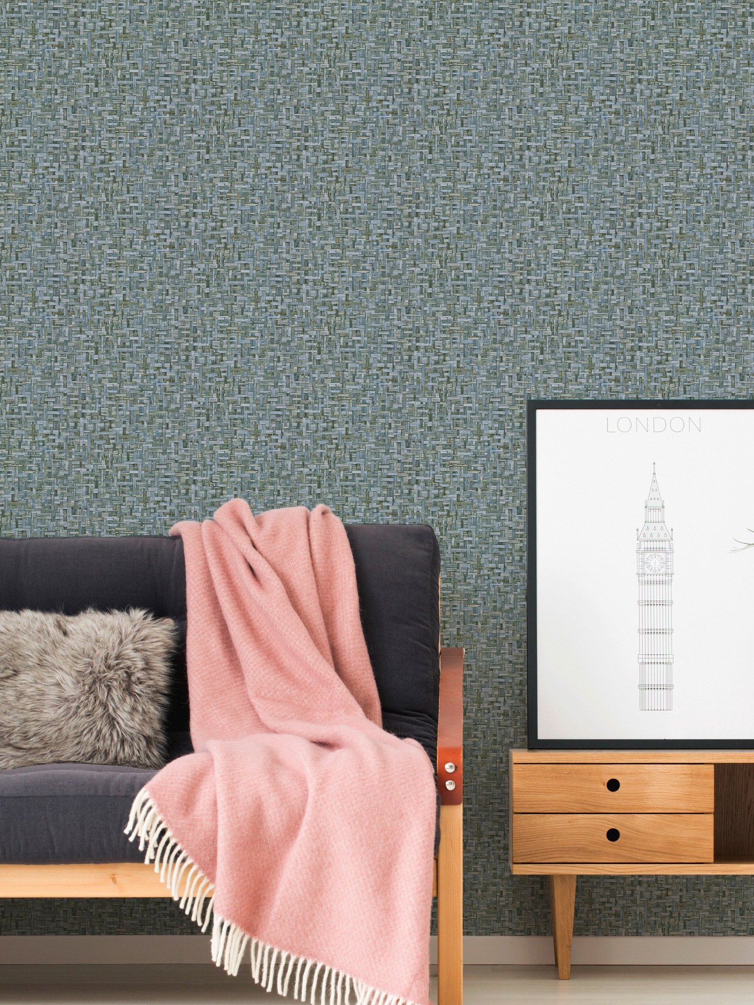 Architects Paper Vliestapete »Jungle Chic«, Flechtoptik-gemustert-Motiv, Tapete Holzoptik Tapeten Wohnzimmer Schlafzimmer Küche Flur Design