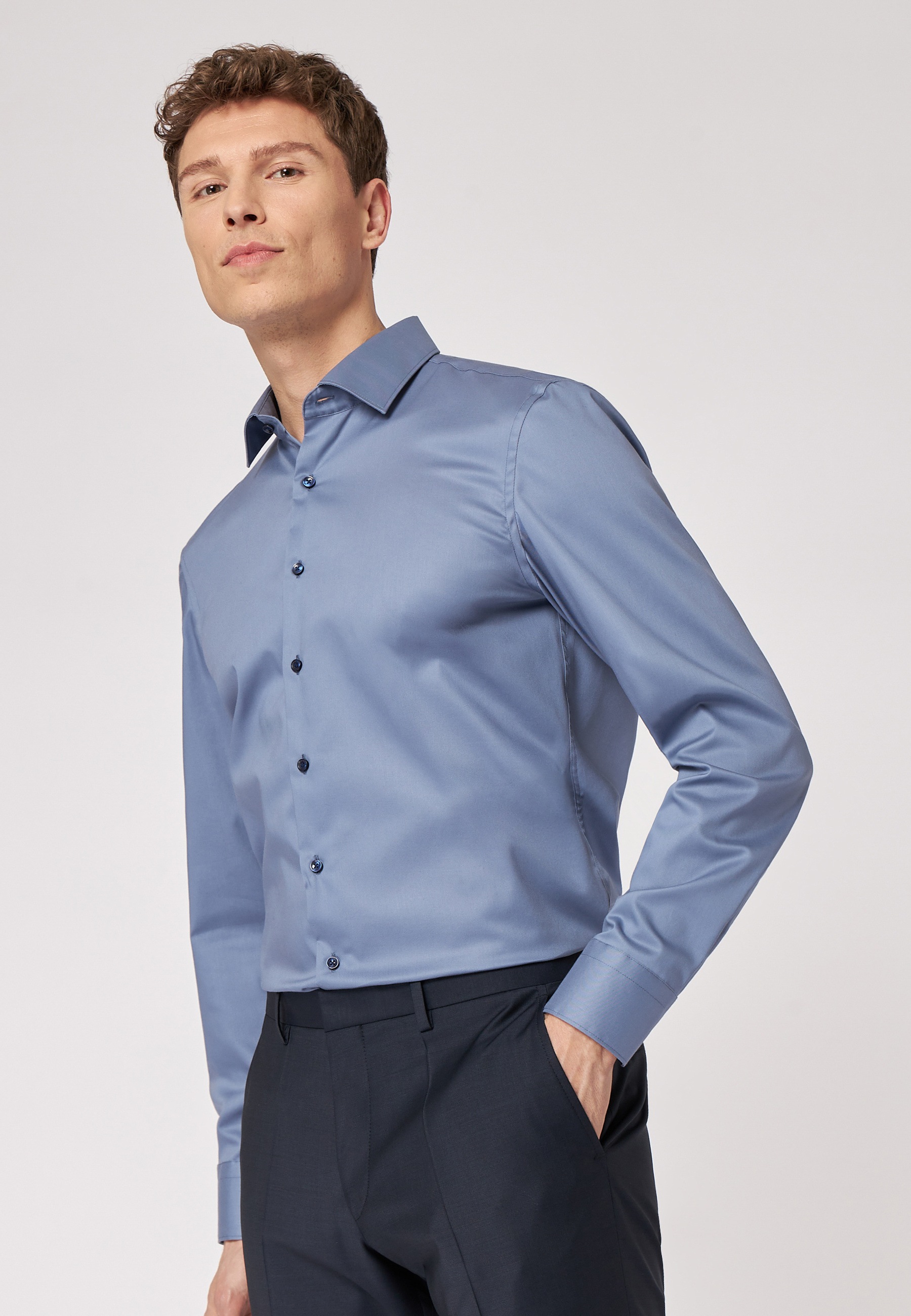 Roy Robson Businesshemd »Businesshemd im Regular Fit«, mit Knopfleiste