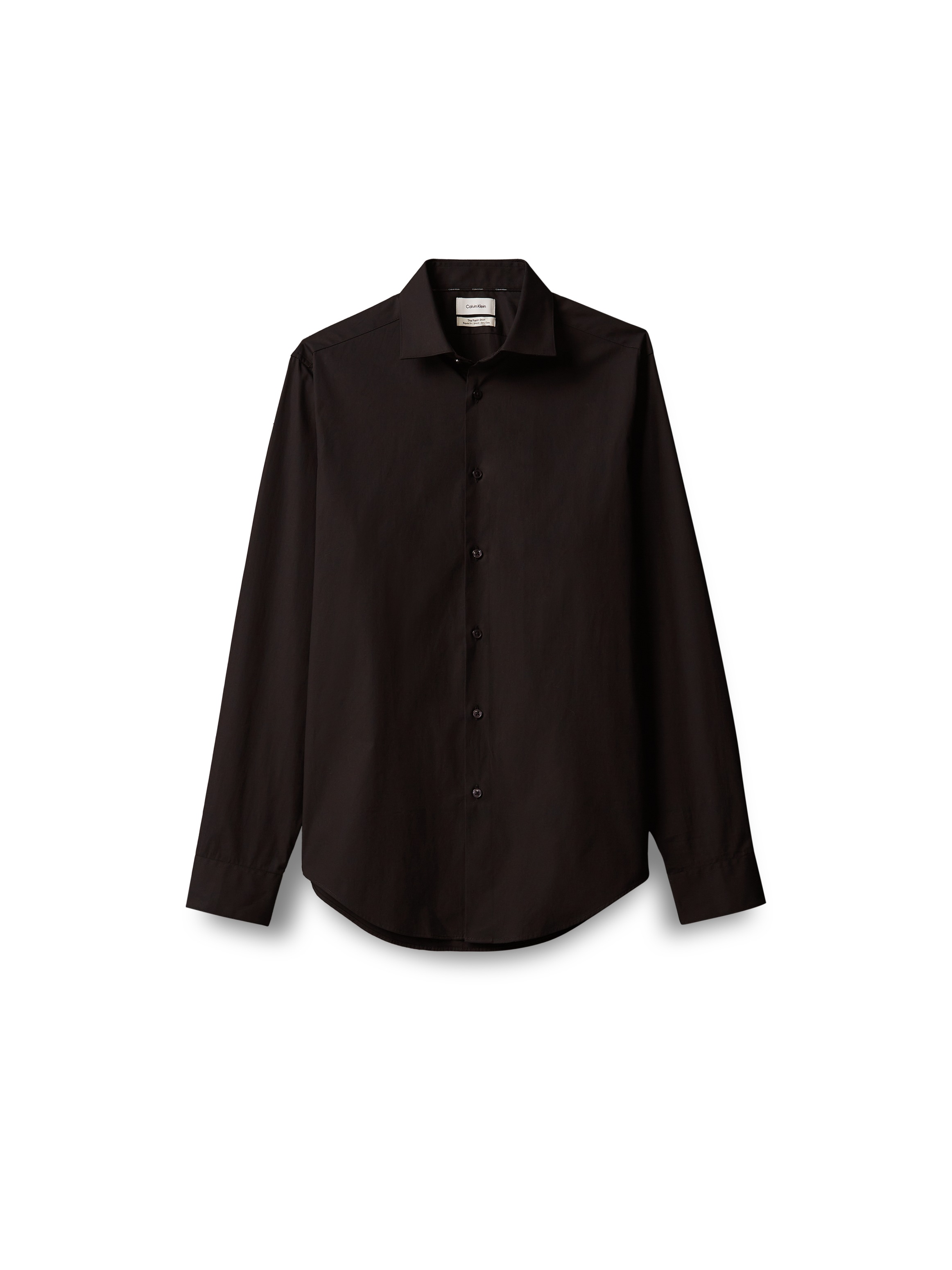 Calvin Klein Businesshemd »REG ESNTL POPLIN STR SLD« Regular fit, mit Rundhalsausschnitt