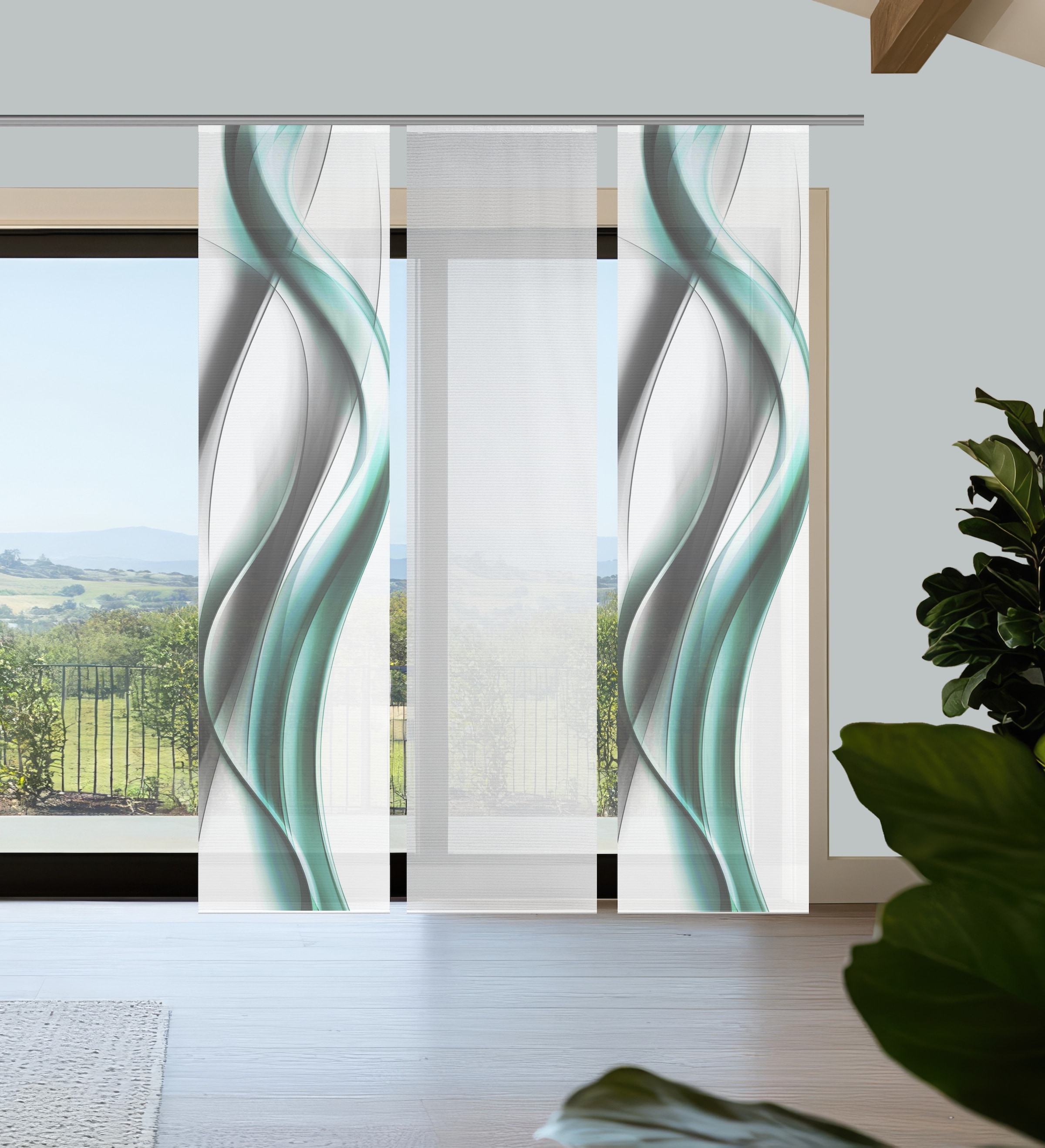 Vision S Schiebegardine "CARA" Paneelwagen 3 Stk. tlg. Schiebevorhang,Bambu günstig online kaufen