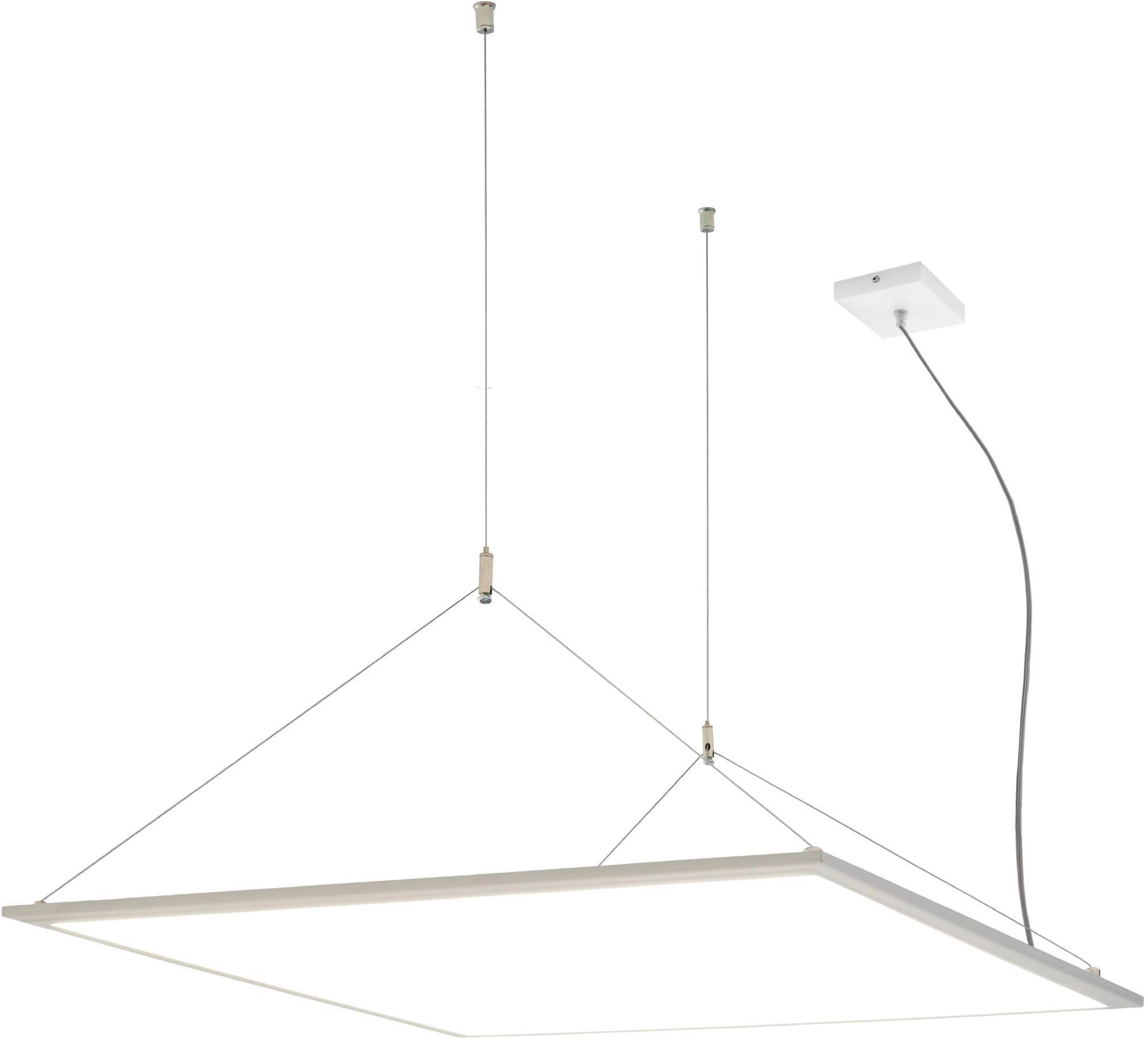EGLO Rasterleuchte »Salobrena 1 Deckenlampe, Aluminium und Kunststoff, Aufbaulampe, Lampe« LED-Modul 1 Stk. Neutralweiß Deckenlampe, Material: Aluminium, Kunststoff, Farbe: Weiß, L: 30x30 cm