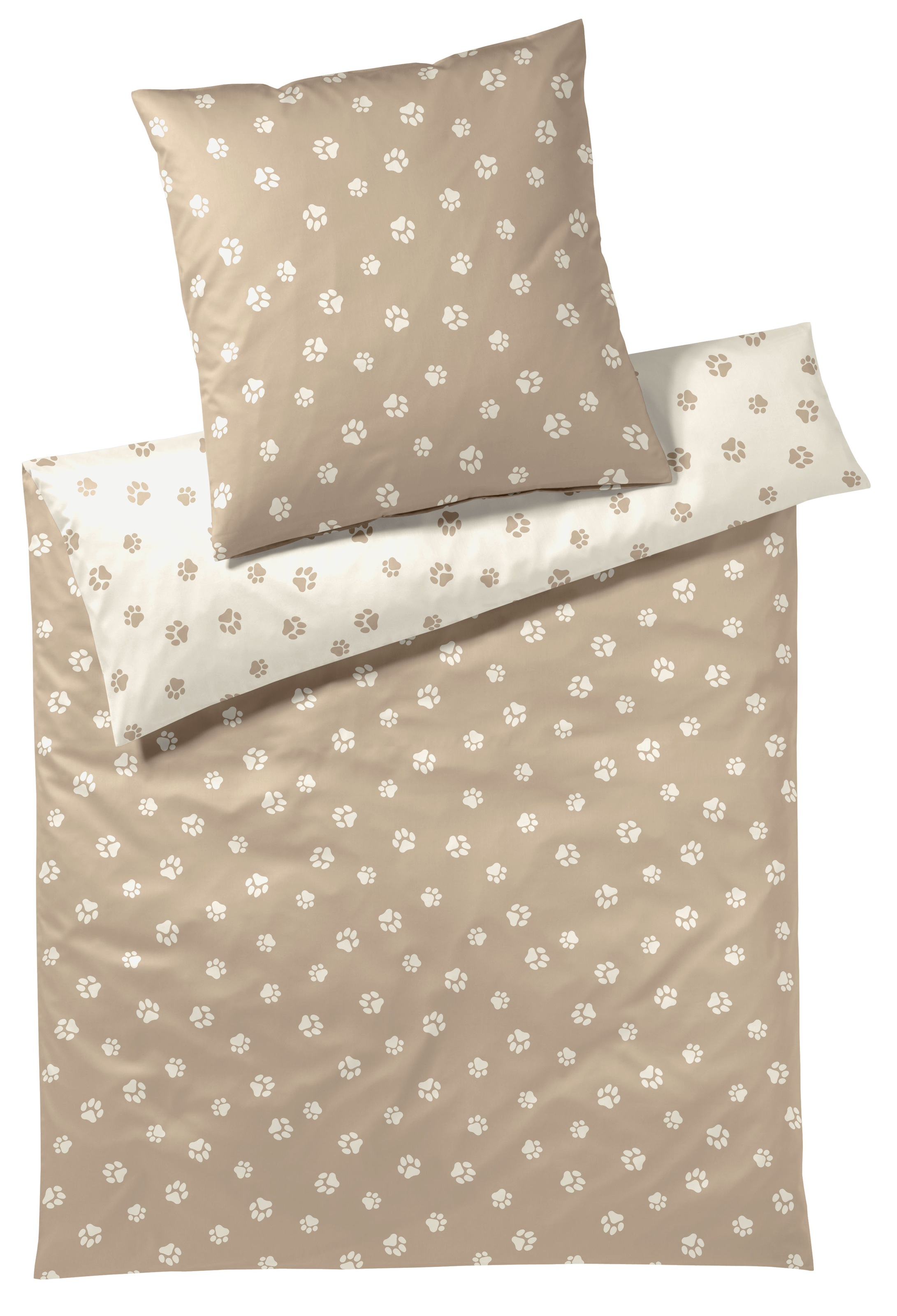 Elegante Bettwäsche "Paws" 2 Stk. tlg. angenehmes Hautgefühl günstig online kaufen