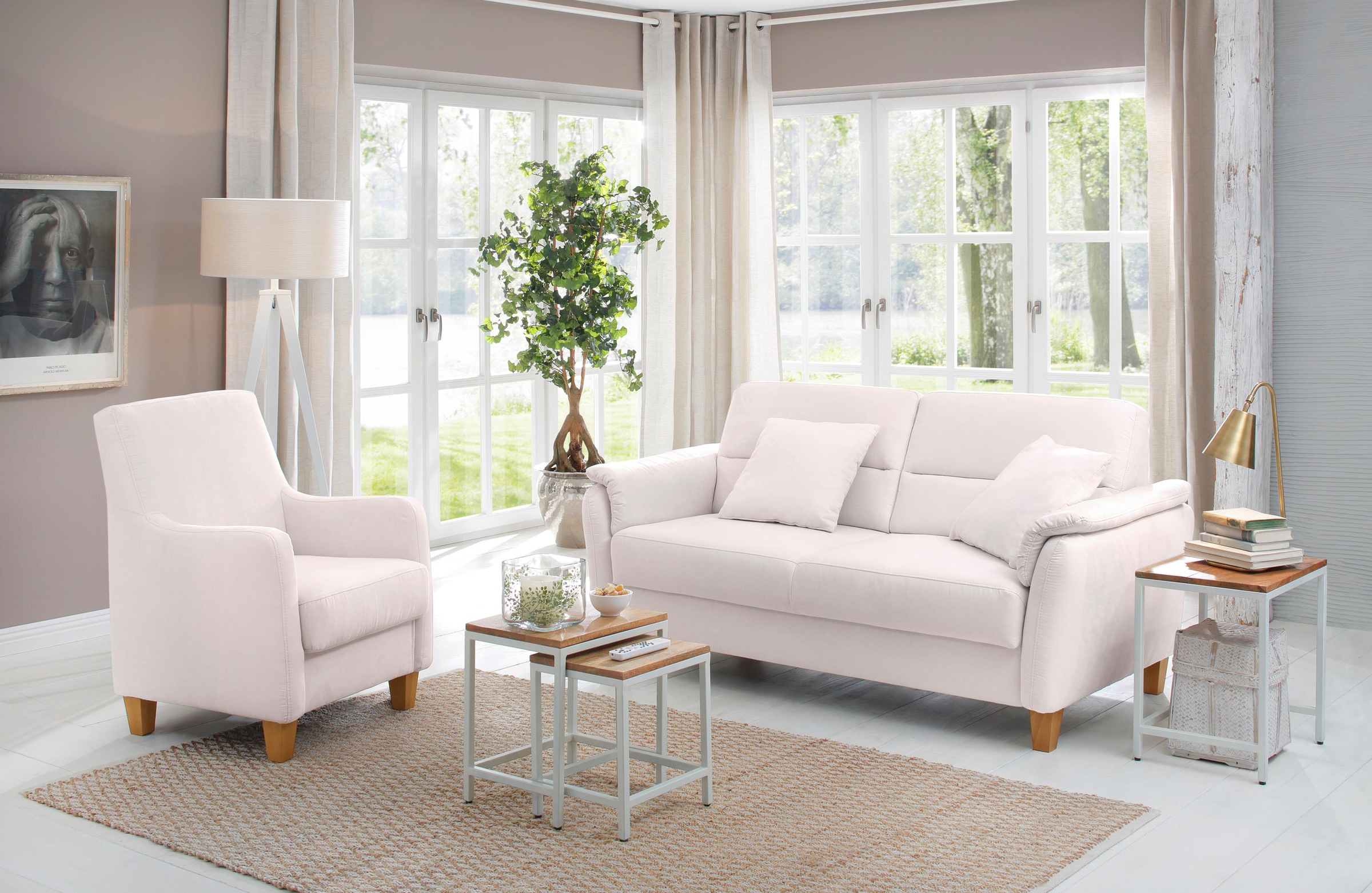 Home affaire 2,5-Sitzer "Palmera, B: 179 cm" mit Federkern