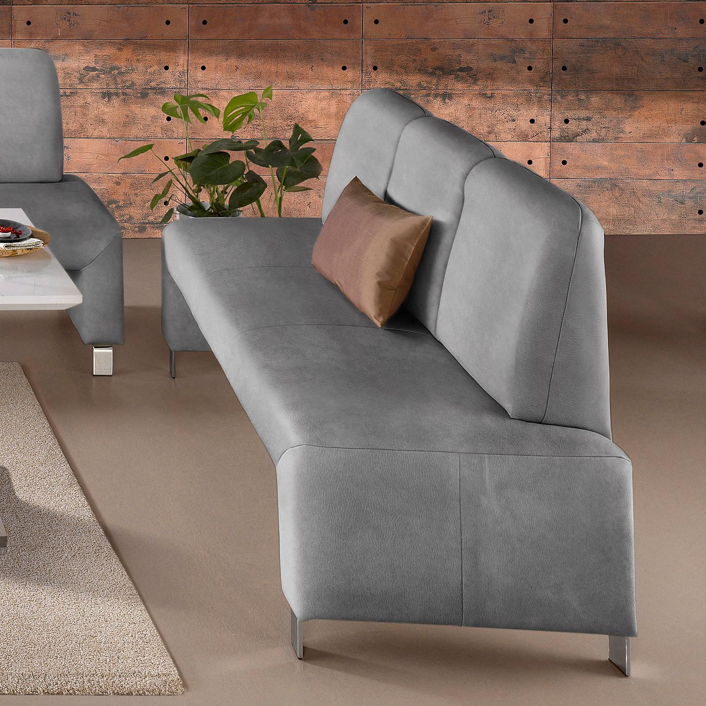 exxpo - sofa fashion "Intenso, Sitzbank, Breite 182 cm, wahlweise in Leder oder Textil" hohe Bodenfreiheit, frei im Raum stellbar, hoher Sitzkomfort