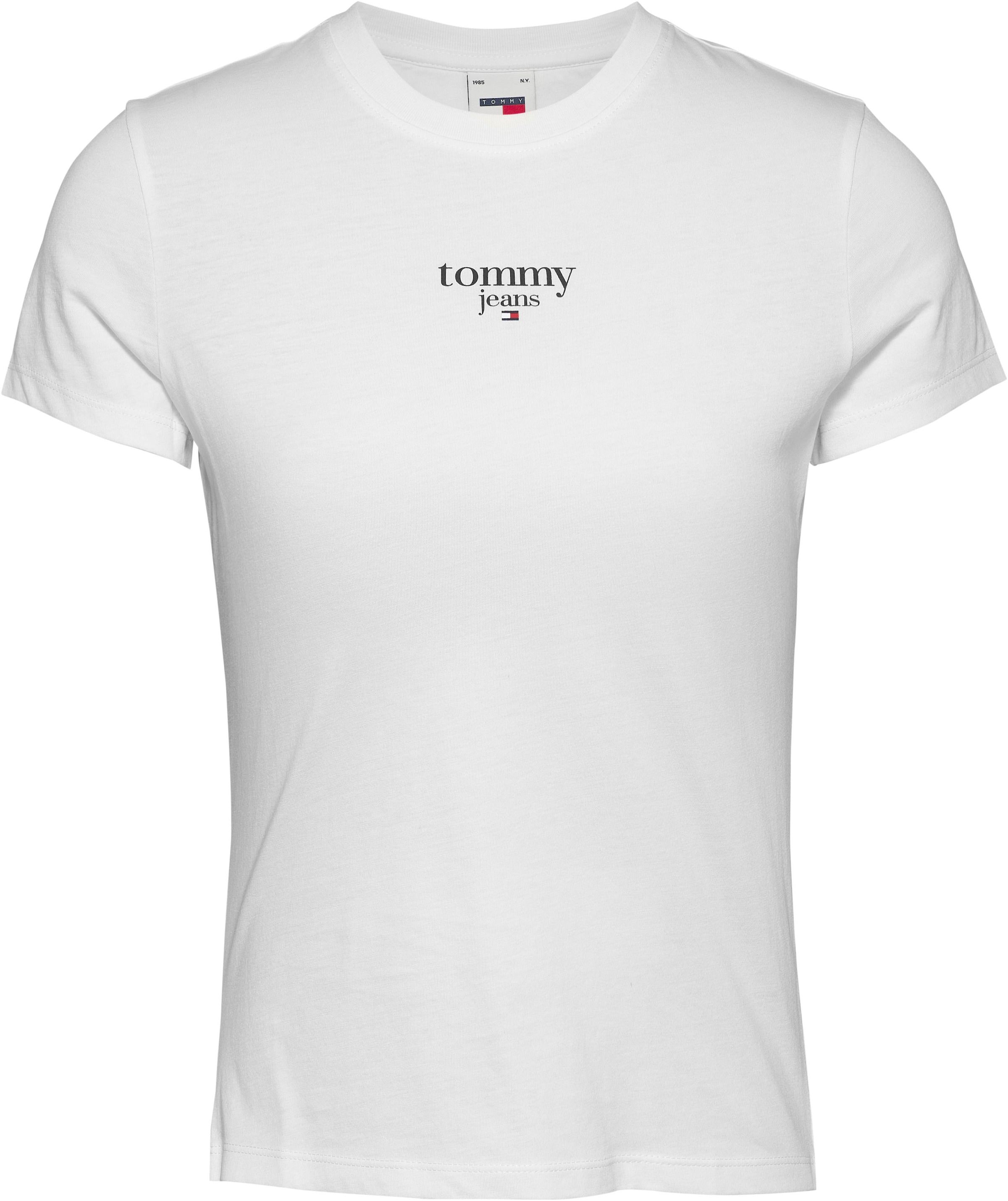 Tommy Jeans Rundhalsshirt »TJW SLIM ESSENTIAL LOGO 1 SS EXT«, mit Tommy Jeans Logoschriftzug, Rundhals