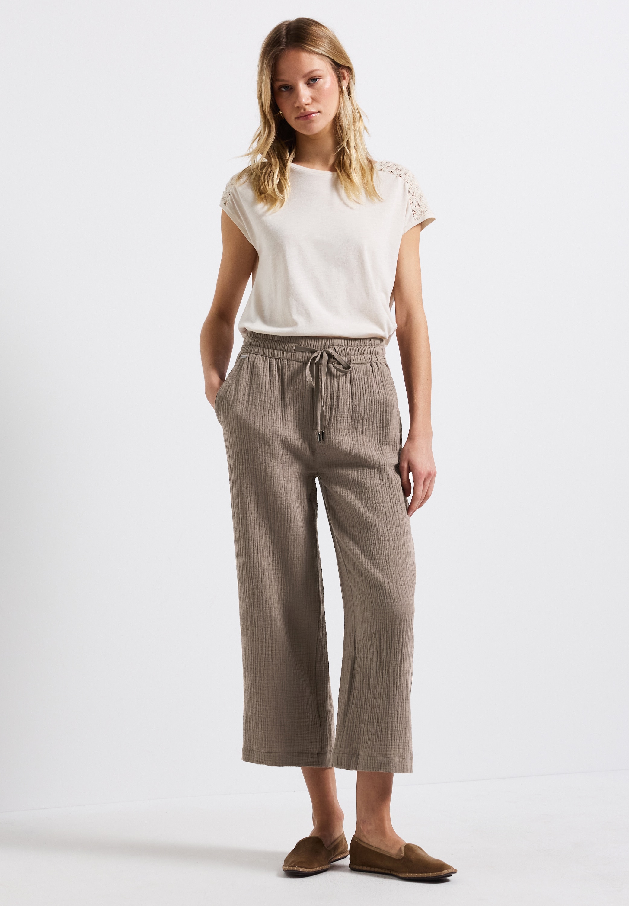 STREET ONE Stoffhose, High Waist