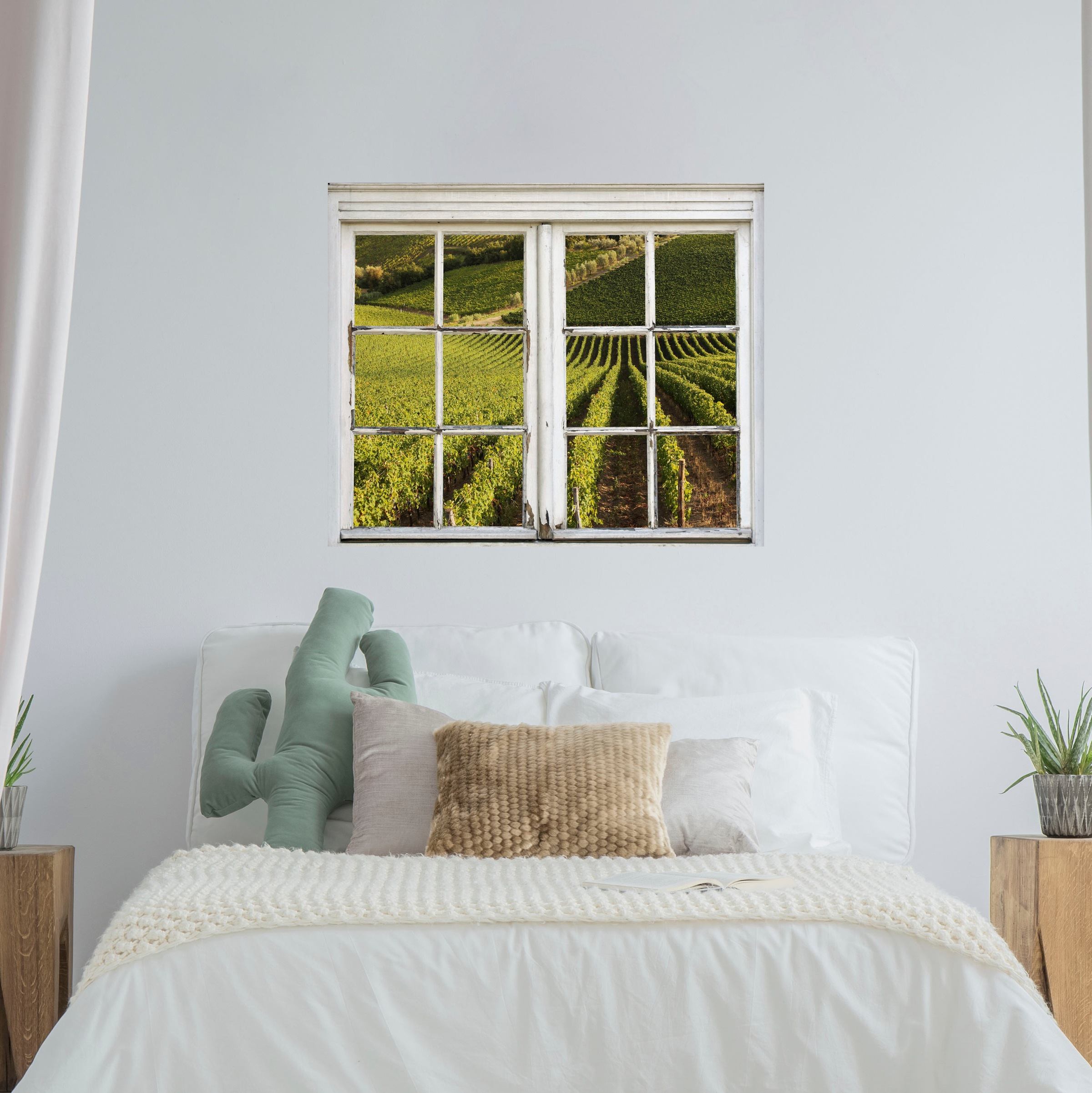 queence Wandsticker »Feld«, Wandsticker, Wandbild, selbstklebend, 3D, Fenster