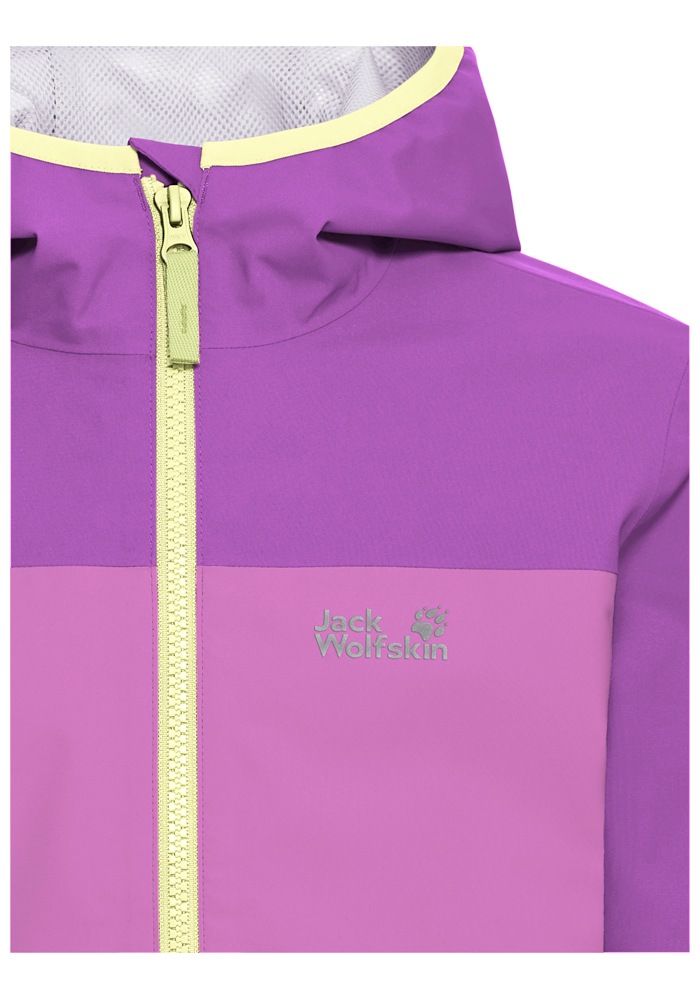 Jack Wolfskin Regenjacke »ADVENTURETRIBE 2L JKT K« atmungsaktiv, wasserdicht, mit Reißverschluss, normale Länge
