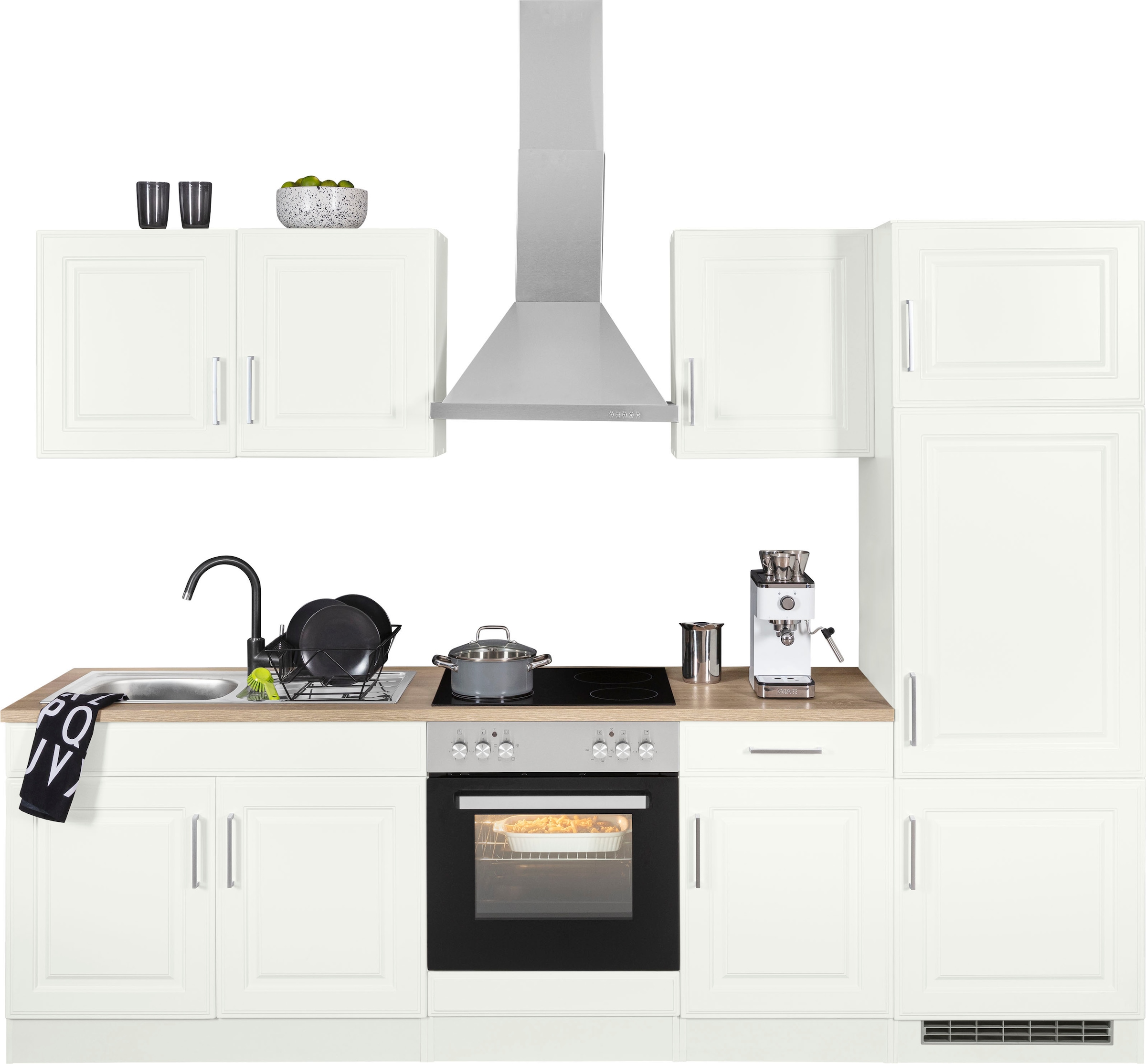 HELD MÖBEL Küchenzeile "Stockholm", Breite 270 cm, mit hochwertigen MDF Fro günstig online kaufen