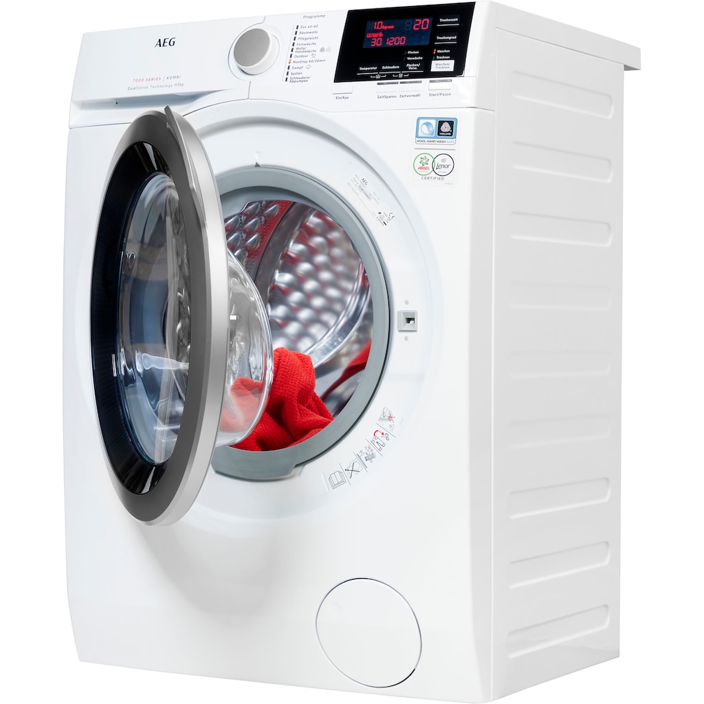 AEG Waschtrockner »L7WB59WT«, DualSense - schonende Pflege, Auffrischen mit Dampf