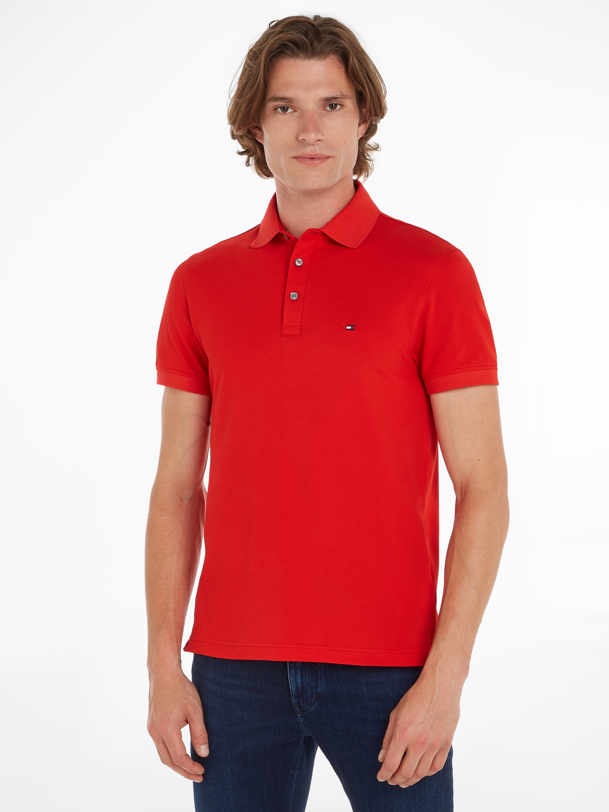 Poloshirt »1985 SLIM POLO«, Markenstickerei, aus Baumwoll-Piqué