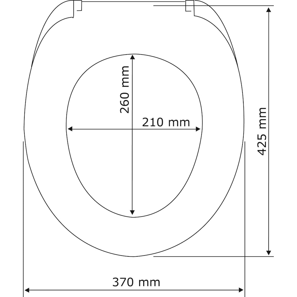 WENKO WC-Sitz »Bambus Dunkel«, (1 St.)