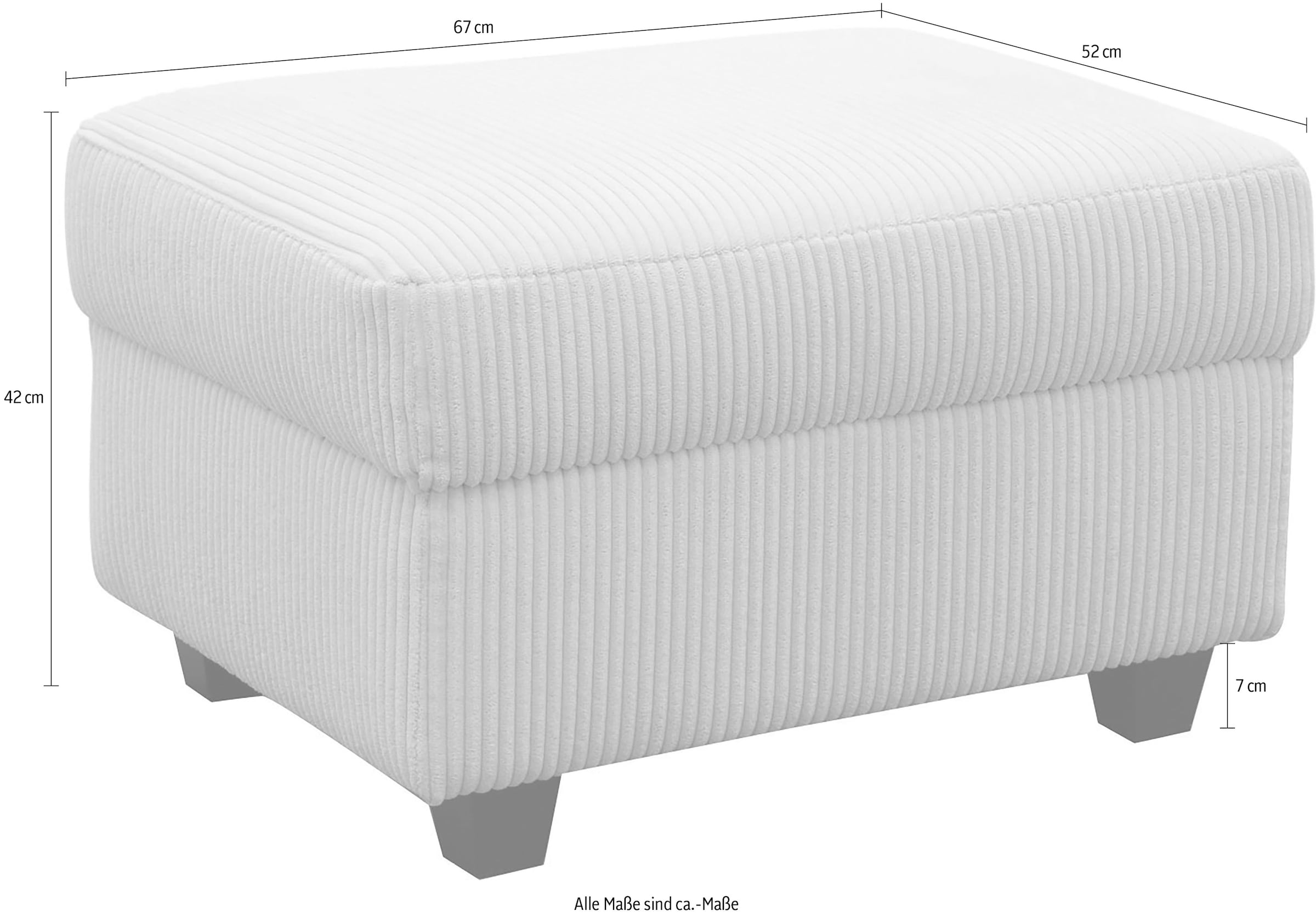 OTTO home Hocker »Faxe« Polsterhocker passend zum Sofa, Breite 67 cm, individuell kombinieren