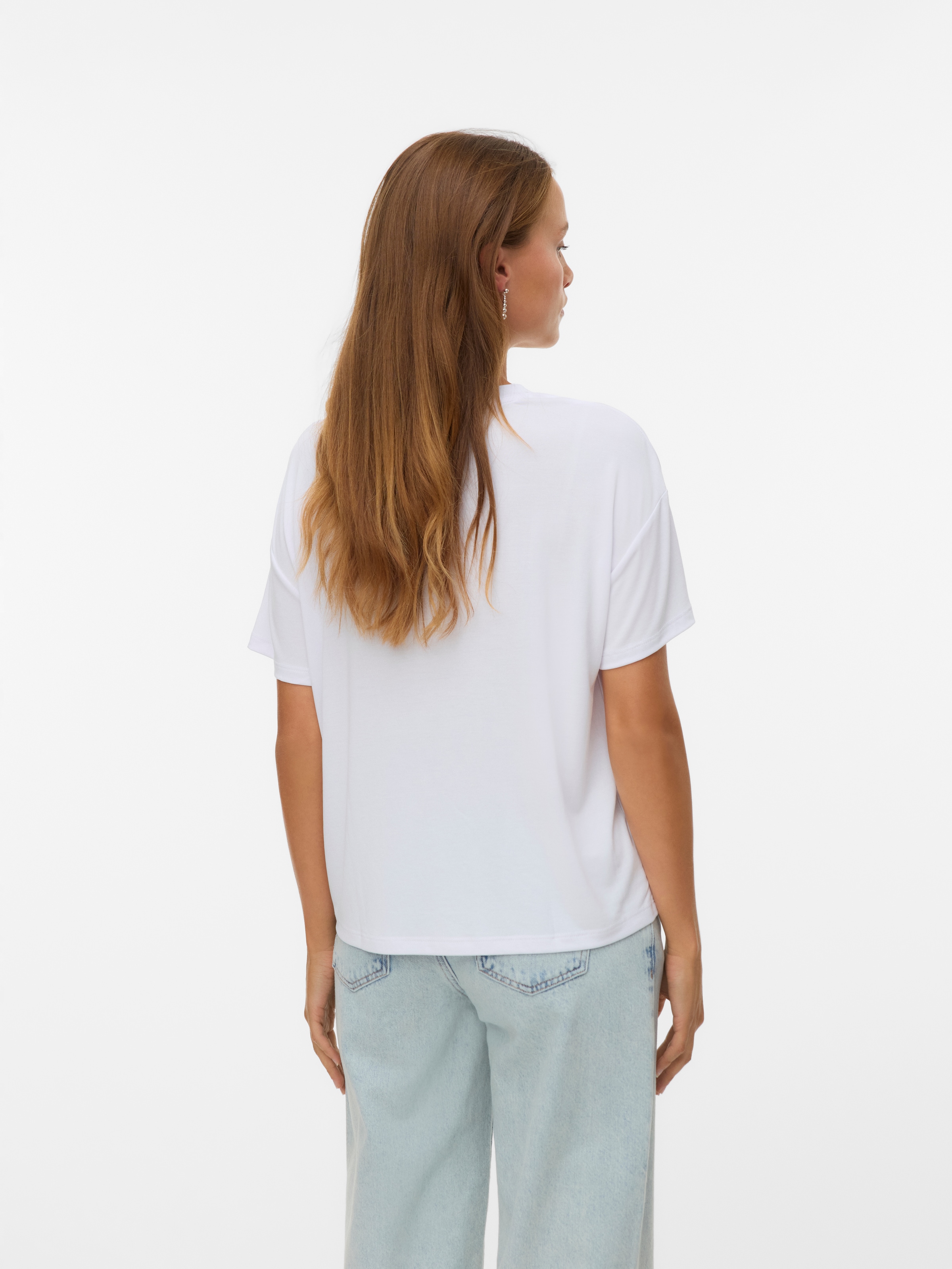 Vero Moda Kurzarmshirt »VMFILLI 2/4 TEE JRS NOOS« Materialmix, relaxed fit
