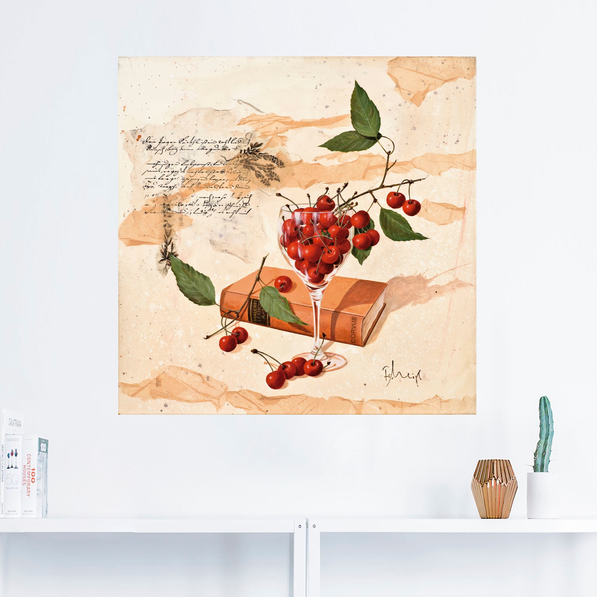 Artland Wandbild »Moderne Cosmea Variation«, Arrangements, (1 St.), als  Leinwandbild, Wandaufkleber oder Poster in versch. Größen bestellen | BAUR