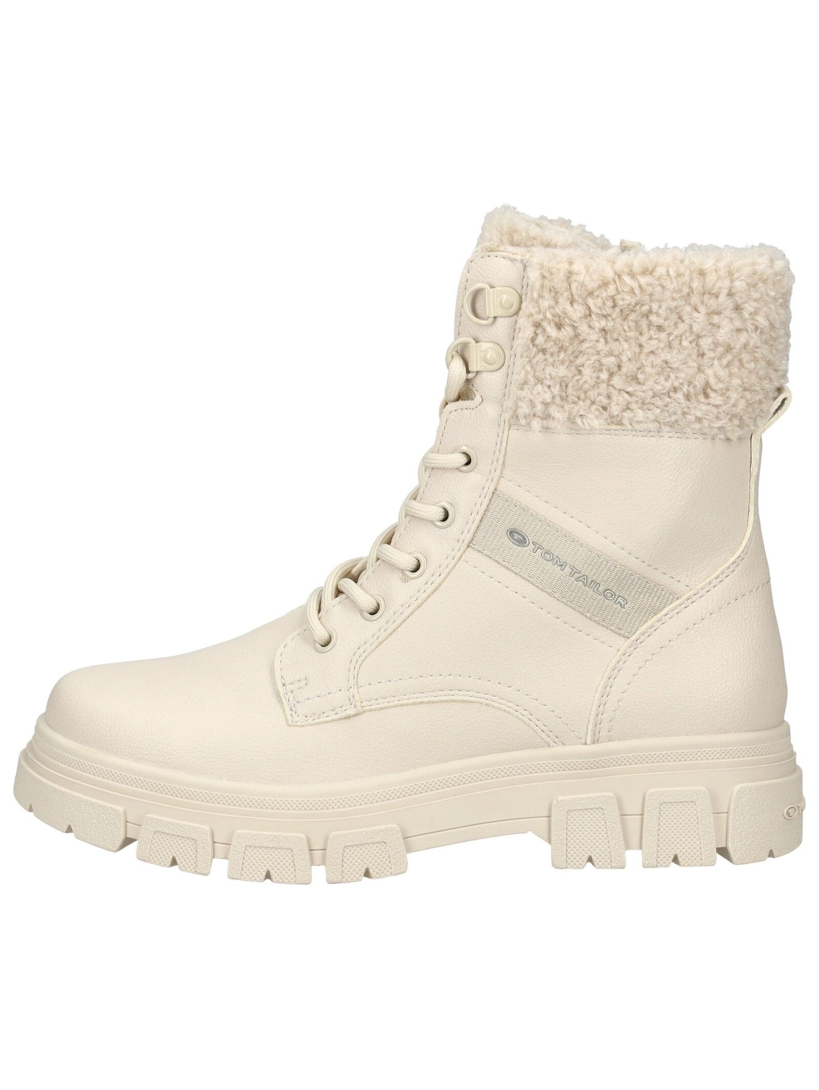 TOM TAILOR Schnürstiefelette "Tom Tailor Stiefelette Lederimitat/Textil" günstig online kaufen