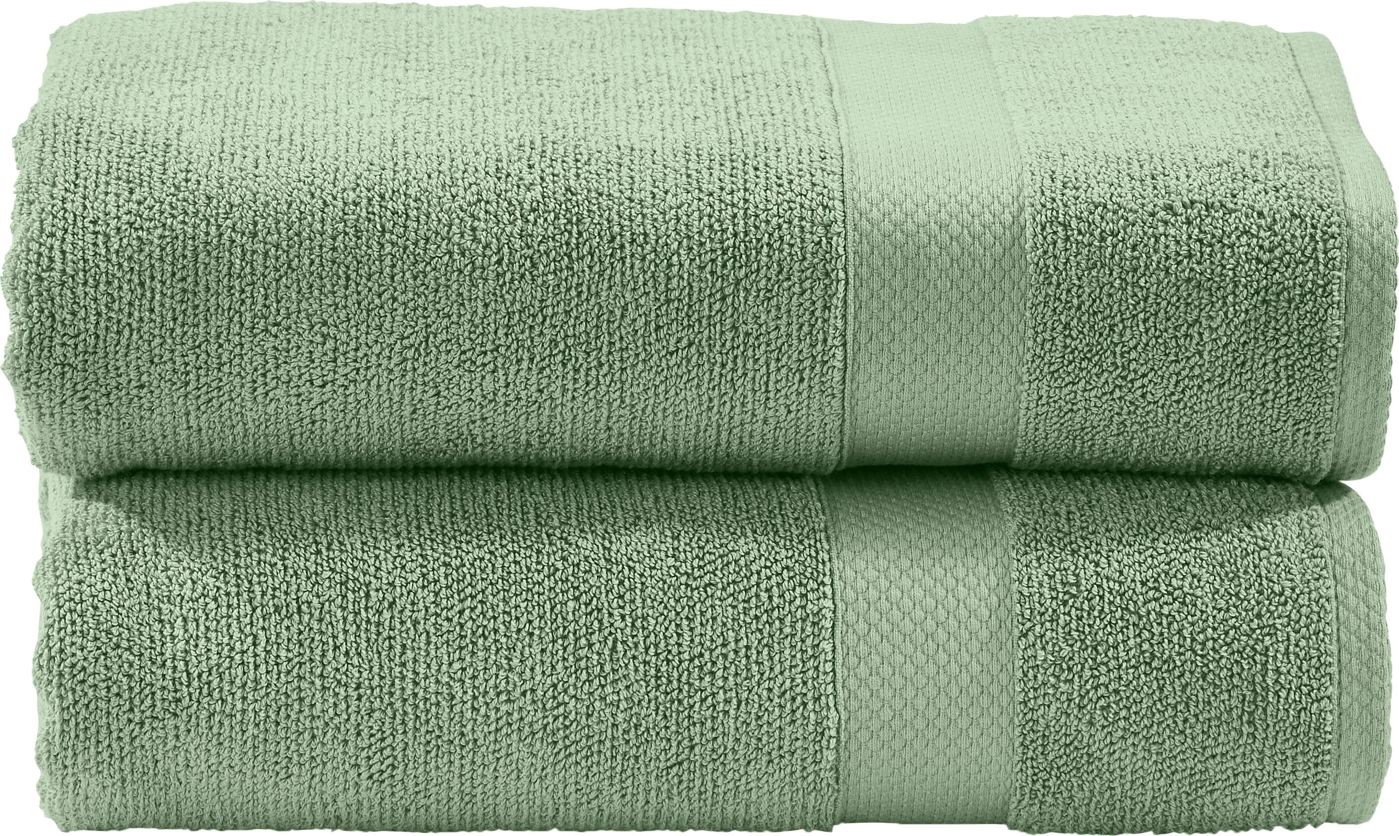 done. Badetücher "Deluxe" 2-tlg., Uni Farben, aus hochwertigem Zwirnfrottier