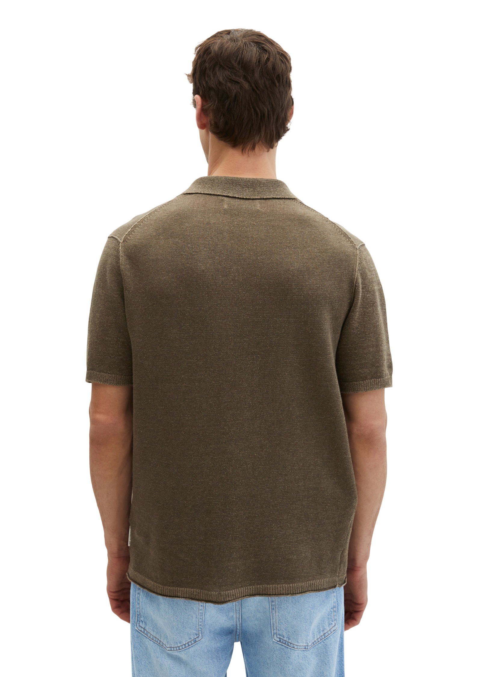 Marc O'Polo Rundhalspullover »aus Bio-Baumwolle und Leinen«