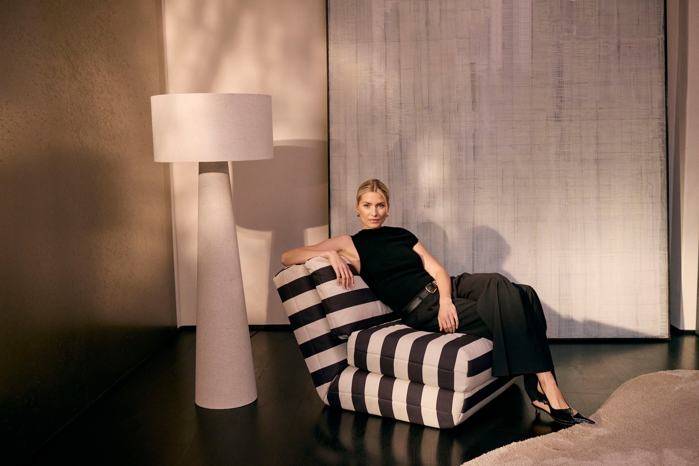 LeGer Home by Lena Gercke Sessel »Amara«, Schlafsessel ausklappbar, Bettsessel, mit Rasterung