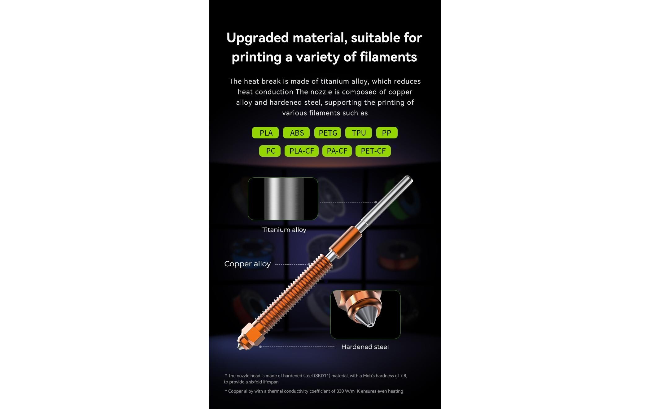 Creality 3D-Drucker »K2P Quick Swap Nozzle Kit Drei Stück«