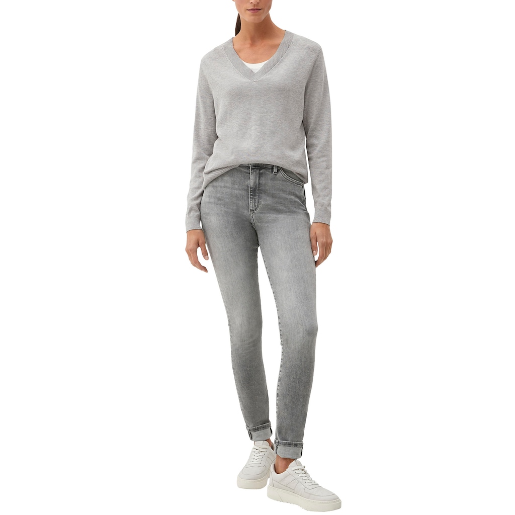 s.Oliver V-Ausschnitt-Pullover, im legeren Look