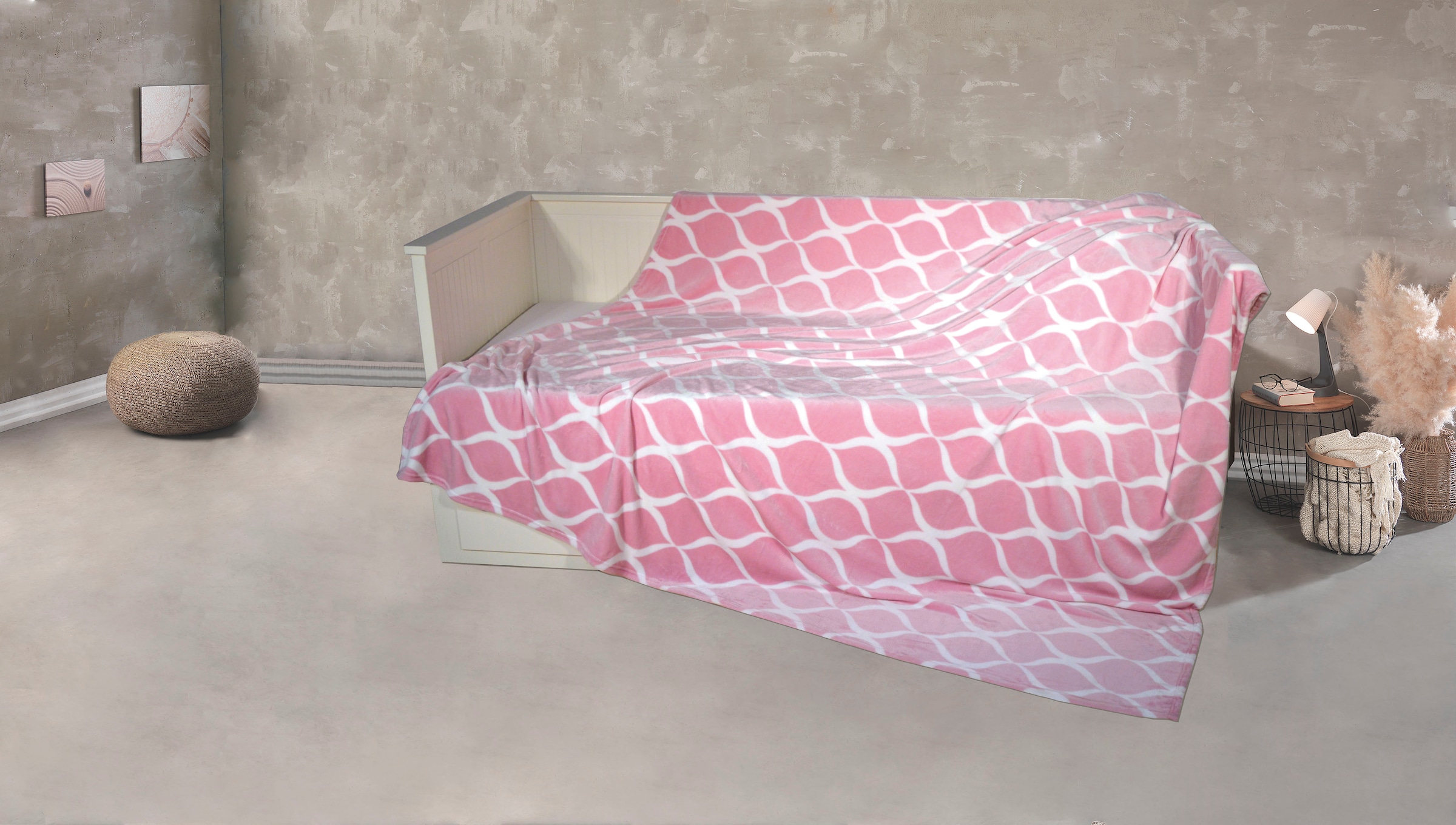 KiNZLER Wohndecke "Mikrofaser XXL "Welle"" Kuscheldecke, 220x240 cm günstig online kaufen