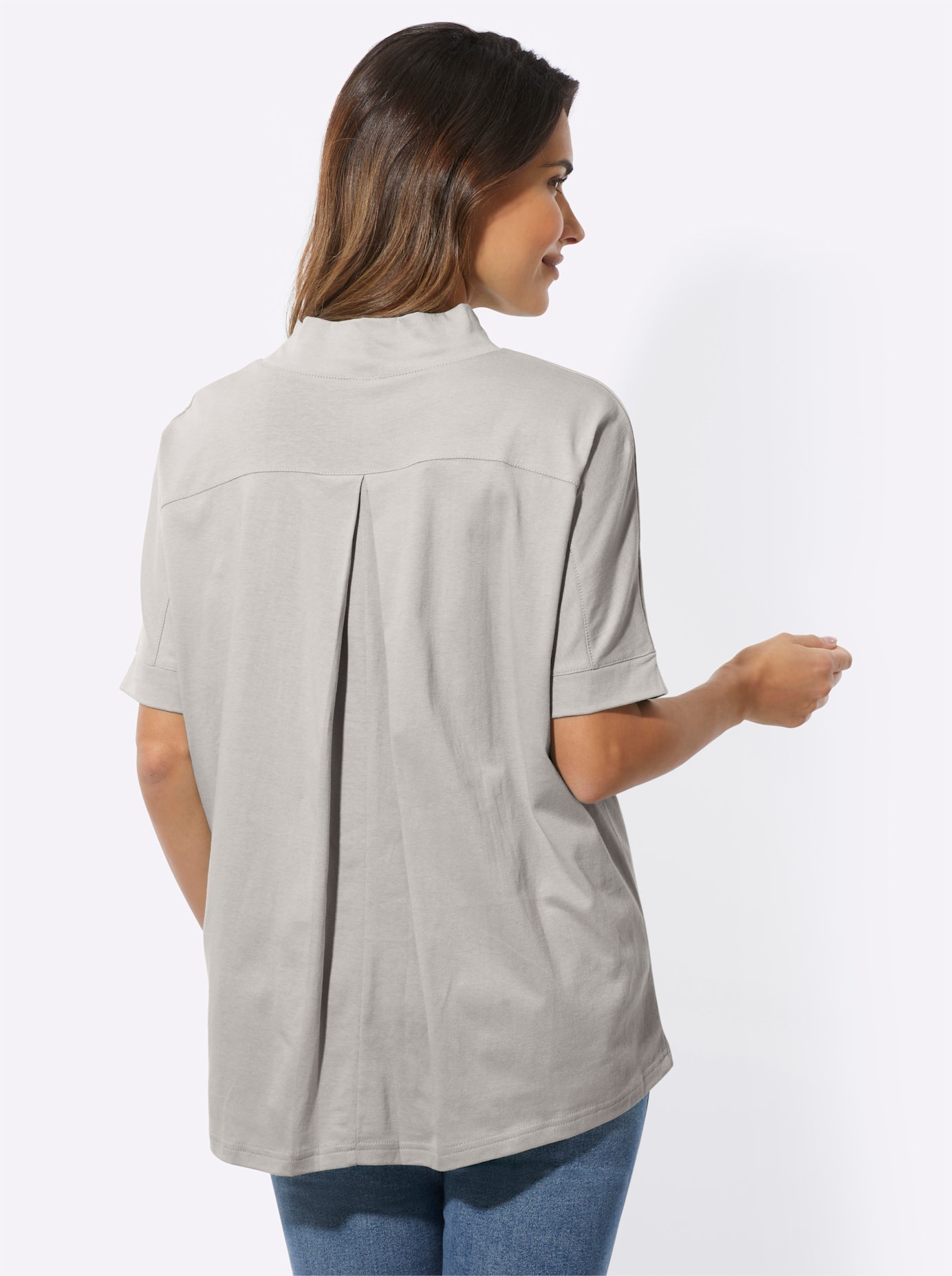 Classic Basics Stehkragenshirt "Kurzarm-Shirt", (1 tlg.) günstig online kaufen