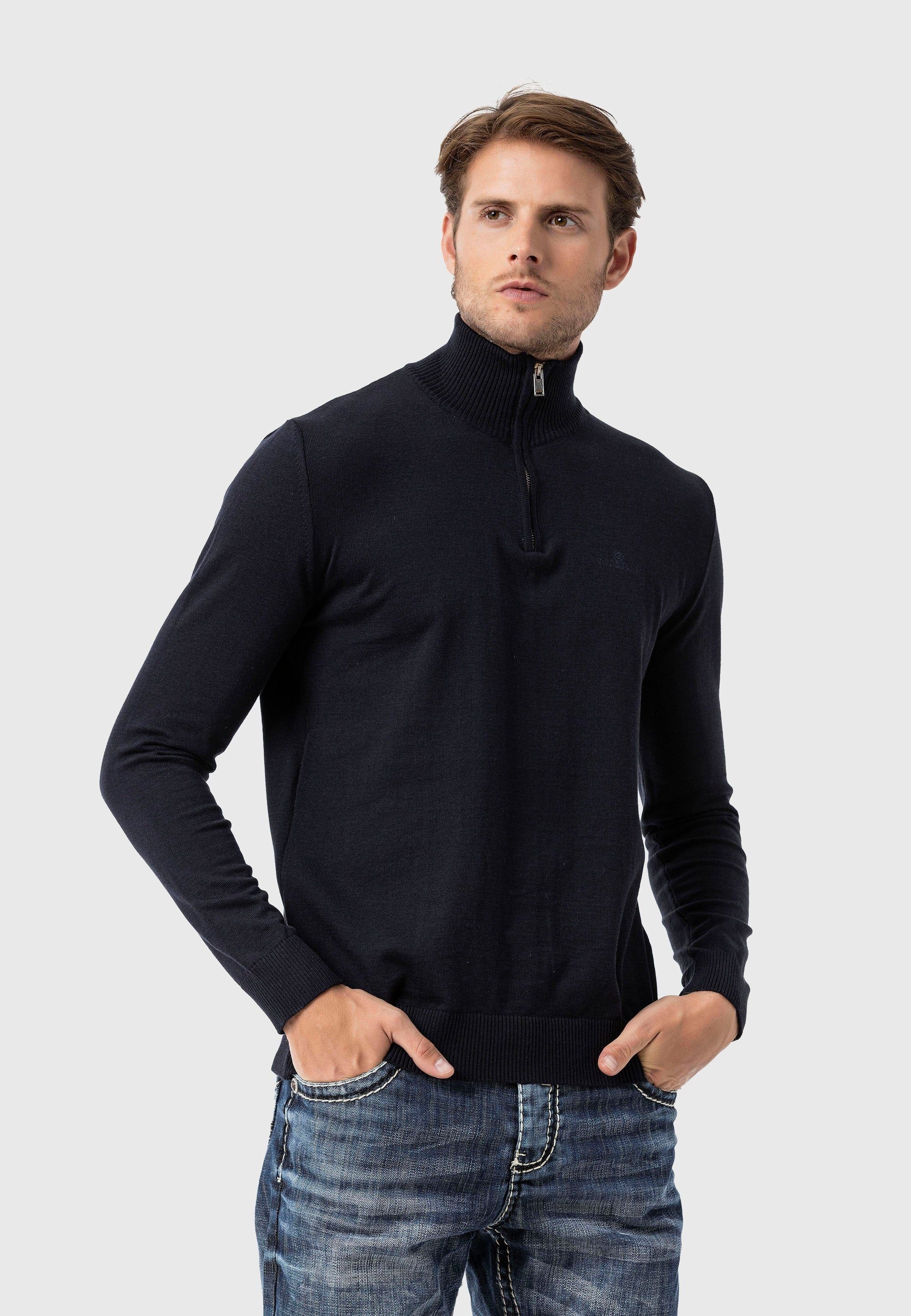 Cipo & Baxx Troyer »Pullover«, mit Troyer-Kragen