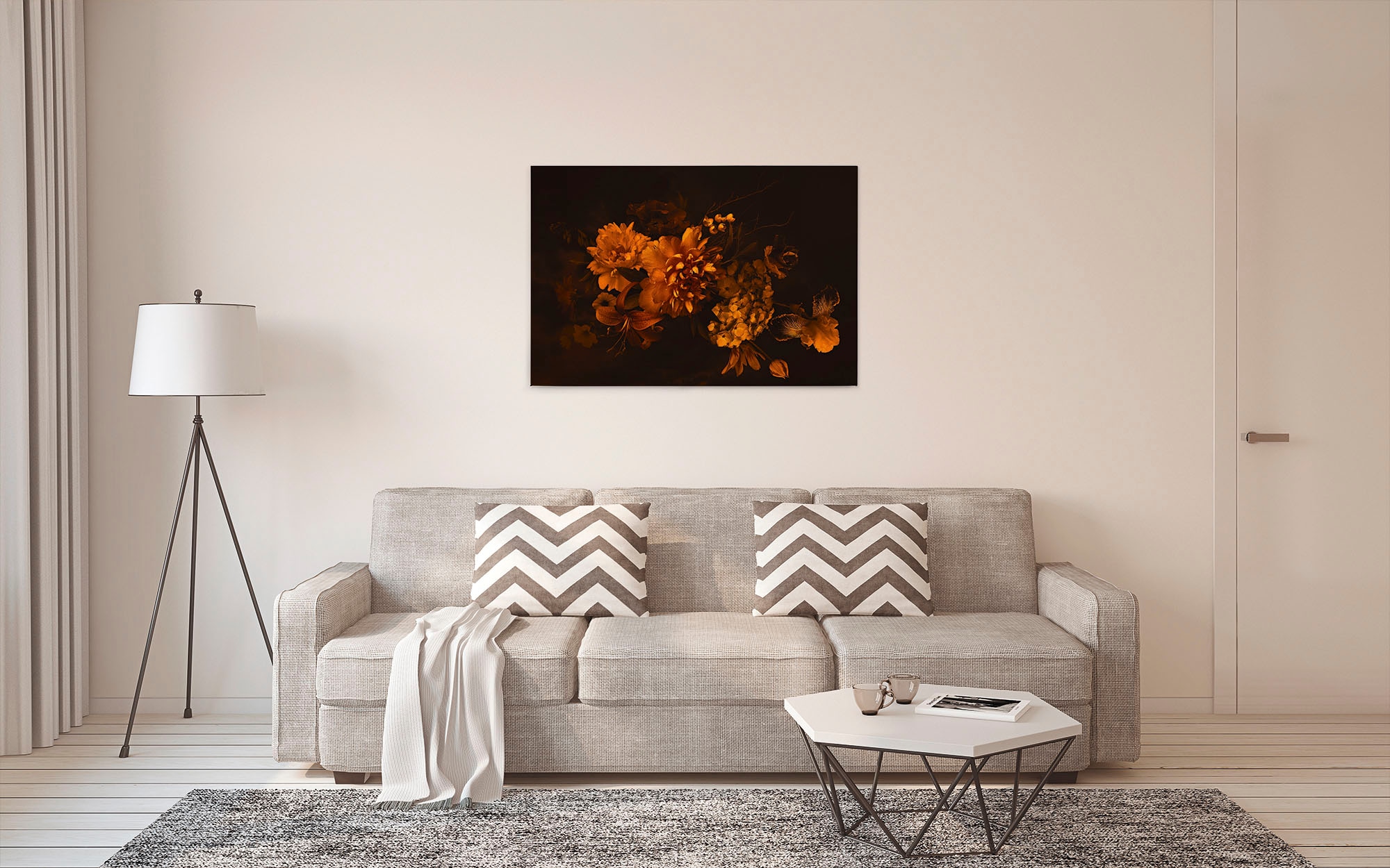 A.S. Création Leinwandbild »Blossom Variety«, Kunst-Blumen-Kinder, (1 St.), Romantische Blumen, Rosen Keilrahmen Leinwand-Bild Wohnzimmer modern