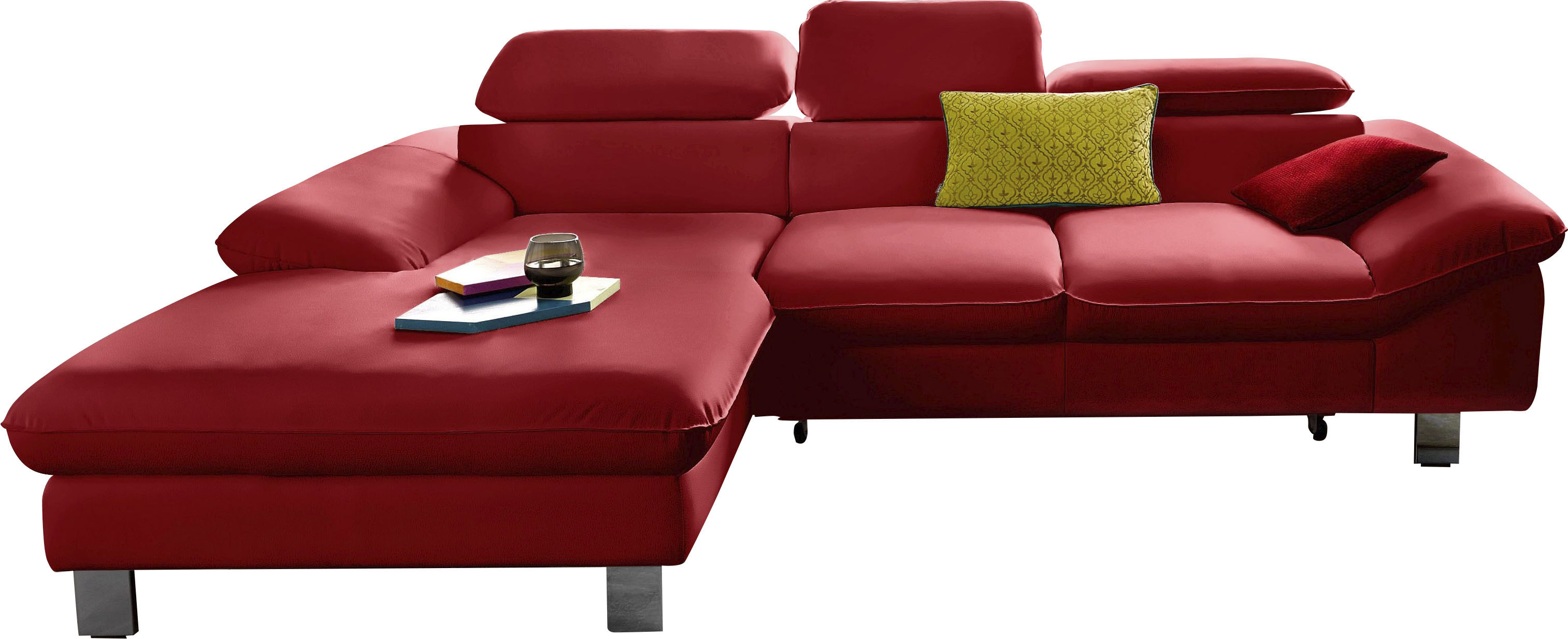 COTTA Ecksofa "Driver L-Form, B:268 cm, moderne Couch mit Wellenunterfederung" Kopfteilverstellung, optional Schlaffunktion & Bettkasten