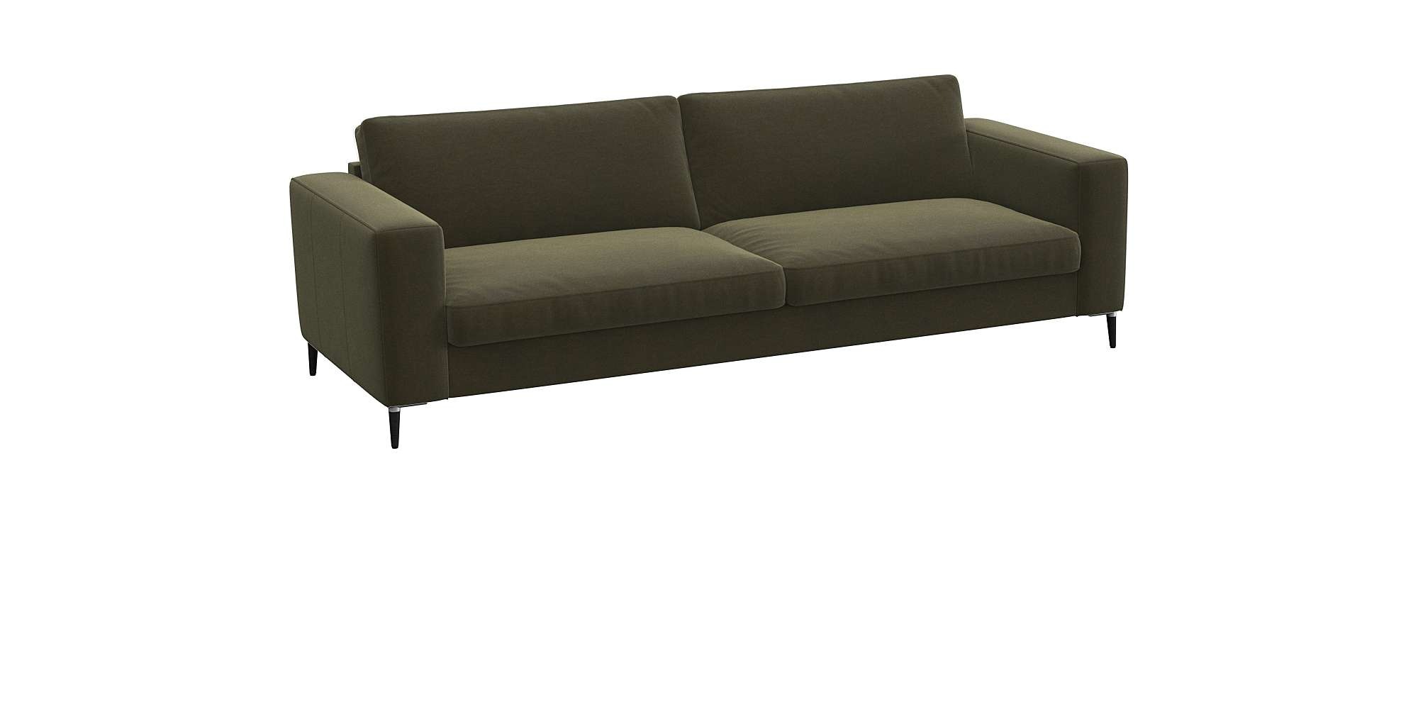 FLEXLUX 3-Sitzer »Fiore, super Sitzkomfort durch Kaltschaum im Sitz«, breite Armlehnen, Füße Alu+schwarz