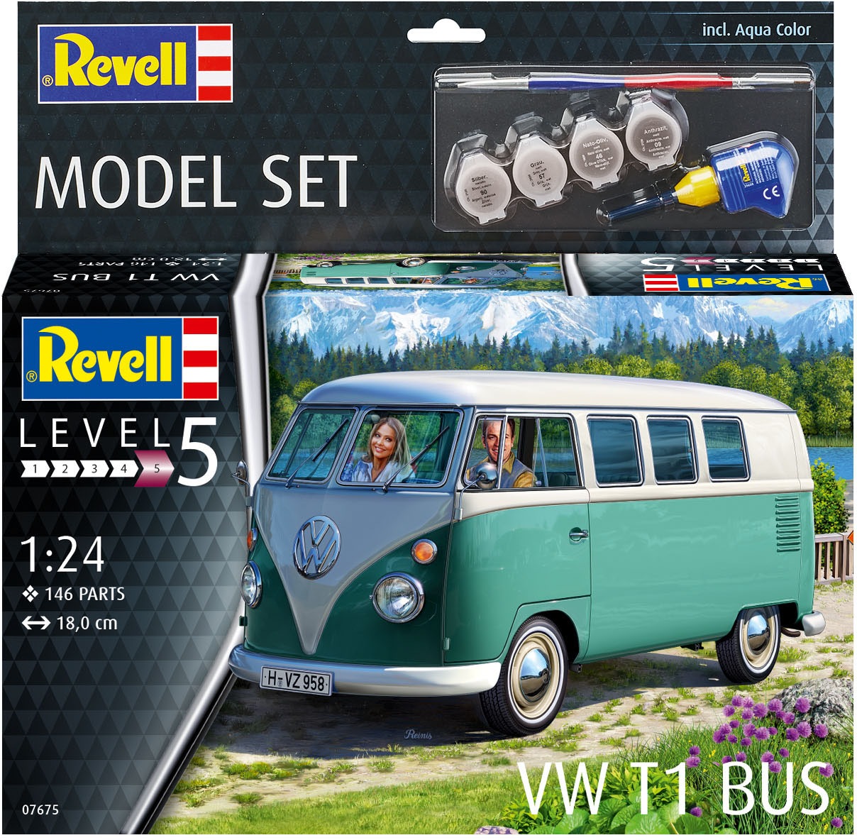 Revell® Modellbausatz »VW T1 Bus«, 1:24, Made in Europe