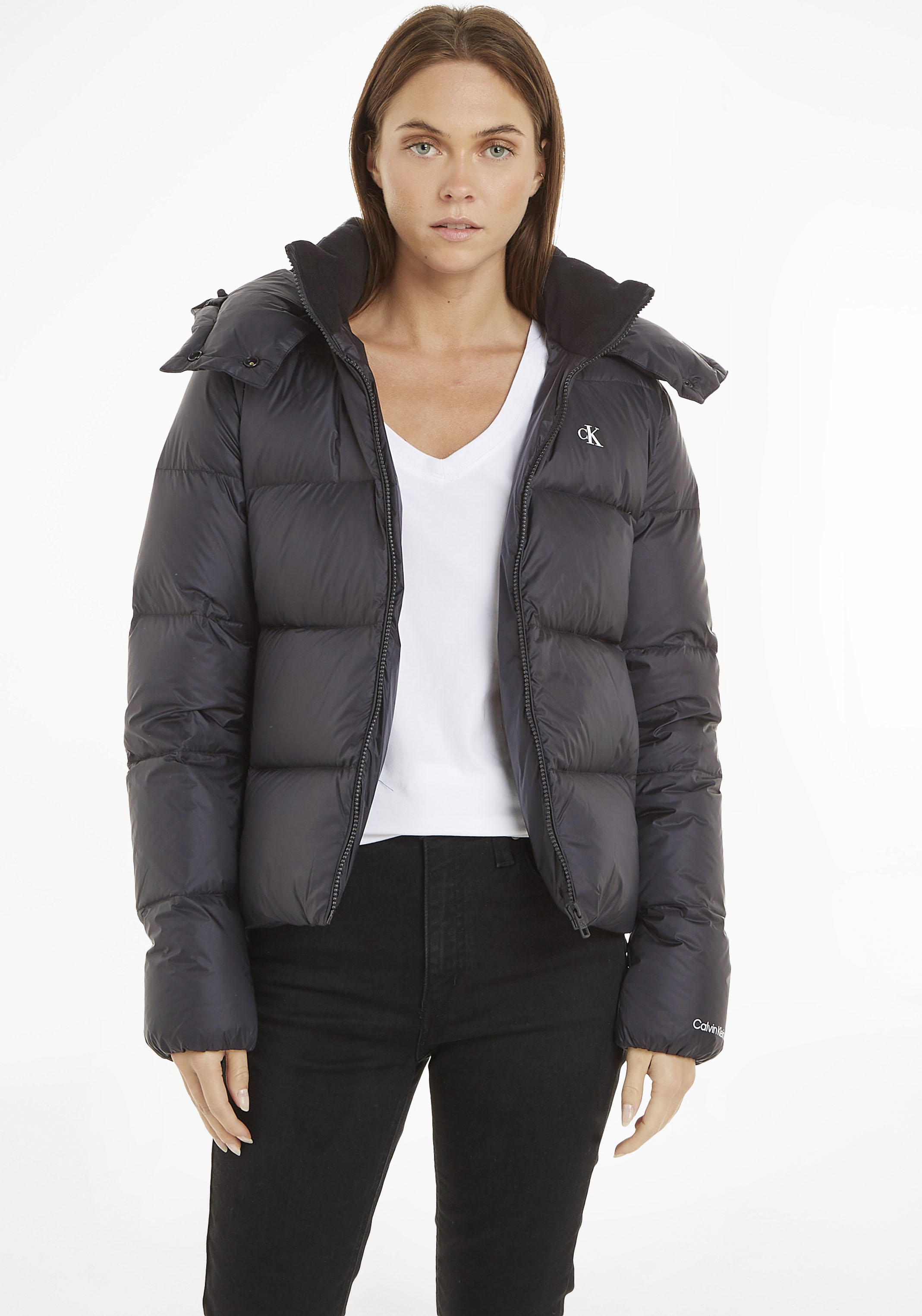 Steppjacke »MW DOWN ARCHETYPE SHORT PUFFER«, mit Kapuze, mit Markenlogo