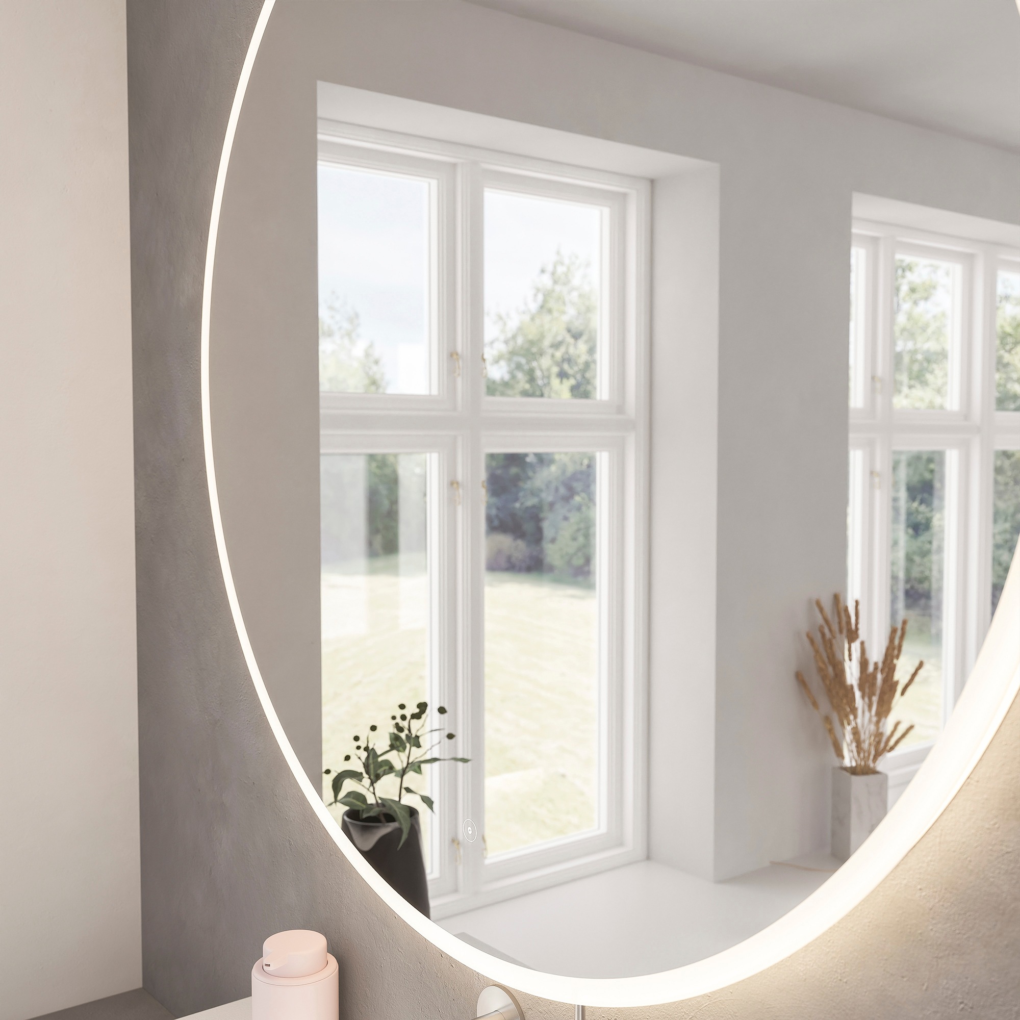 Loevschall Badspiegel "Atlas Rund, Badezimmerspiegel mit LED Beleuchtung, L günstig online kaufen