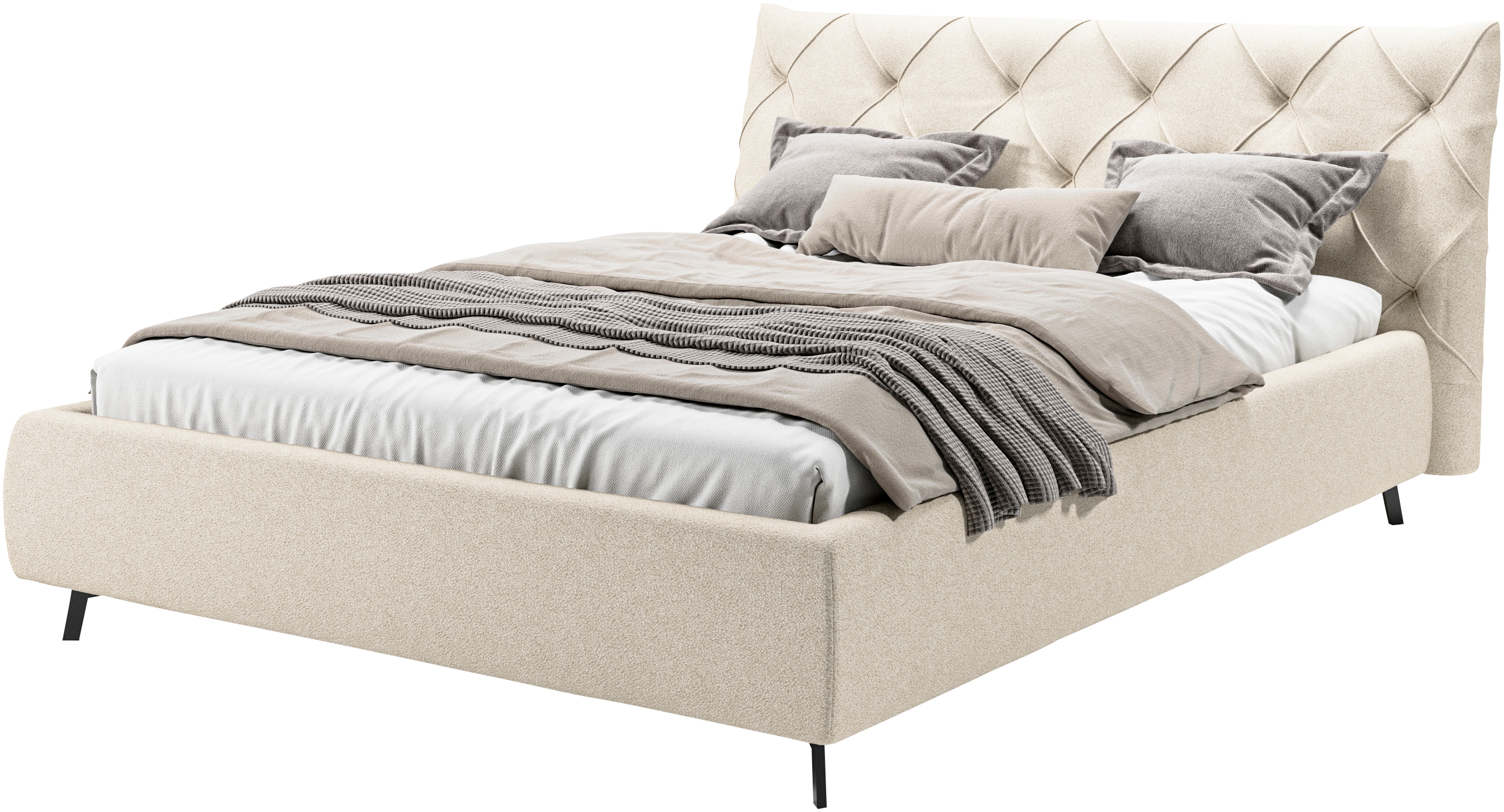 Home affaire "Elloree, in 4 Breiten bis 200cm, auch in Leder" Kopfteilhöhe 105 cm, belastbar bis 280 kg, auch in Überlänge 220cm